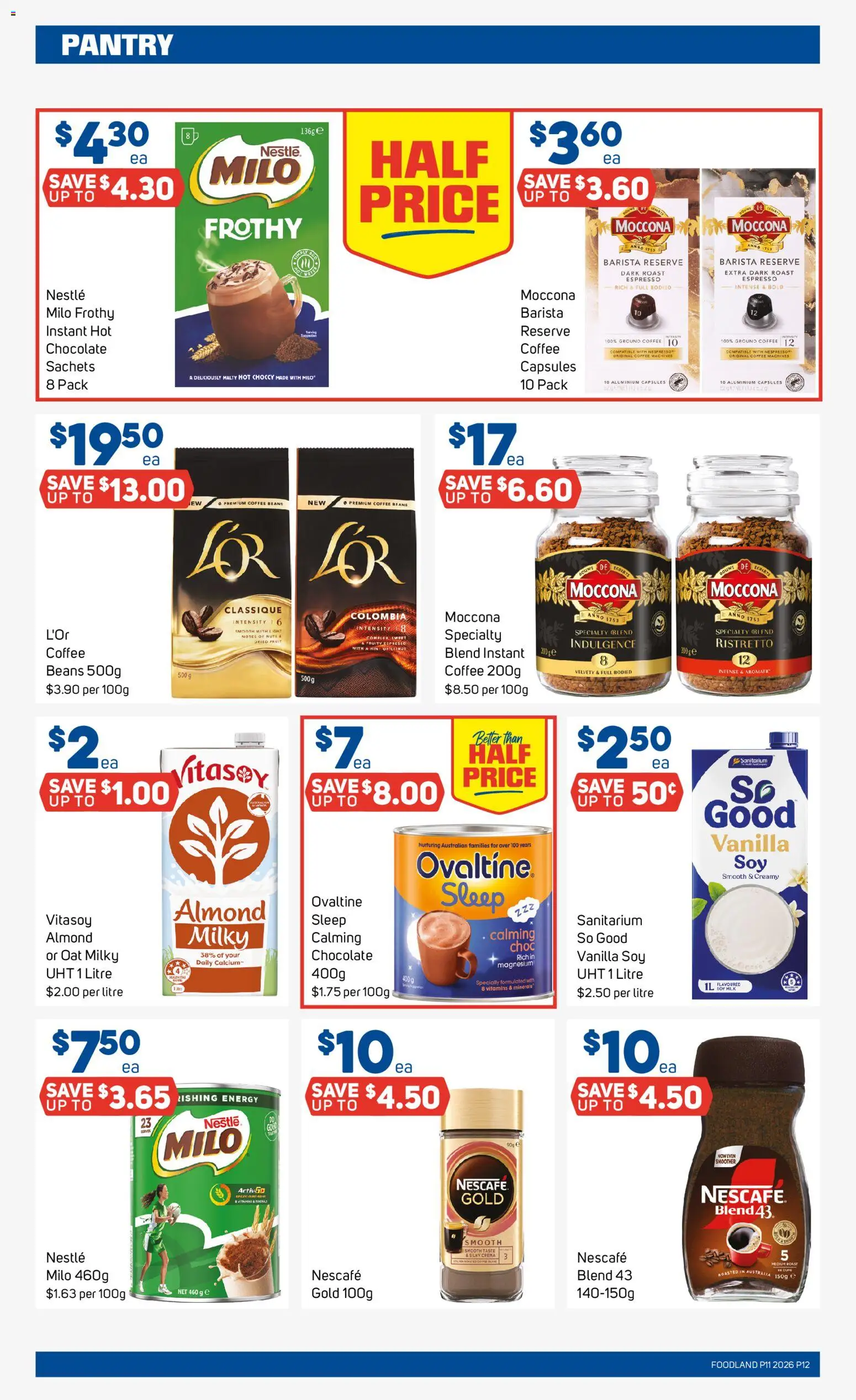 Foodland catalogue - valid from 11.03.2026 | Page: 12 | Products: Coffee, Chocolate, Moccona, Nescafe