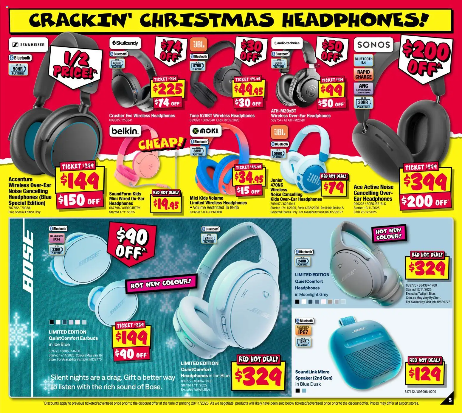 JB Hi-Fi catalogue - valid from 04.12.2025 | Page: 5 | Products: Headphones, Speaker