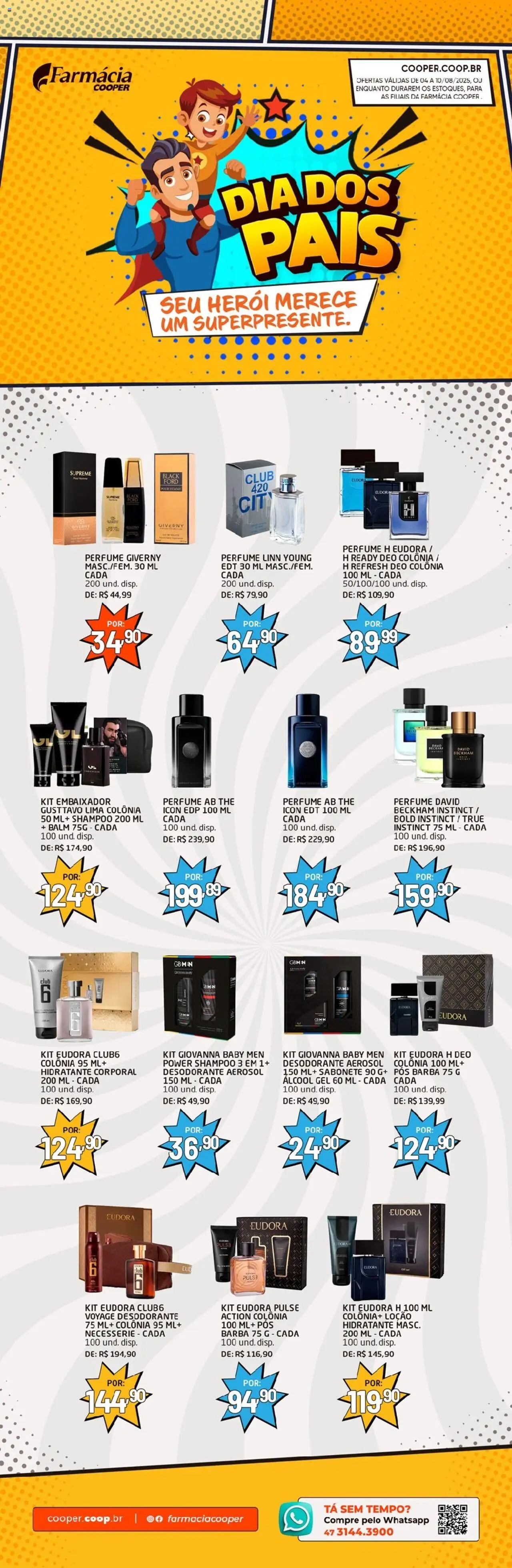 Cooper Folheto - válido de 04.08.2025 | Página: 1 | Produtos: Shampoo, Perfume, Desodorante, Sabonete