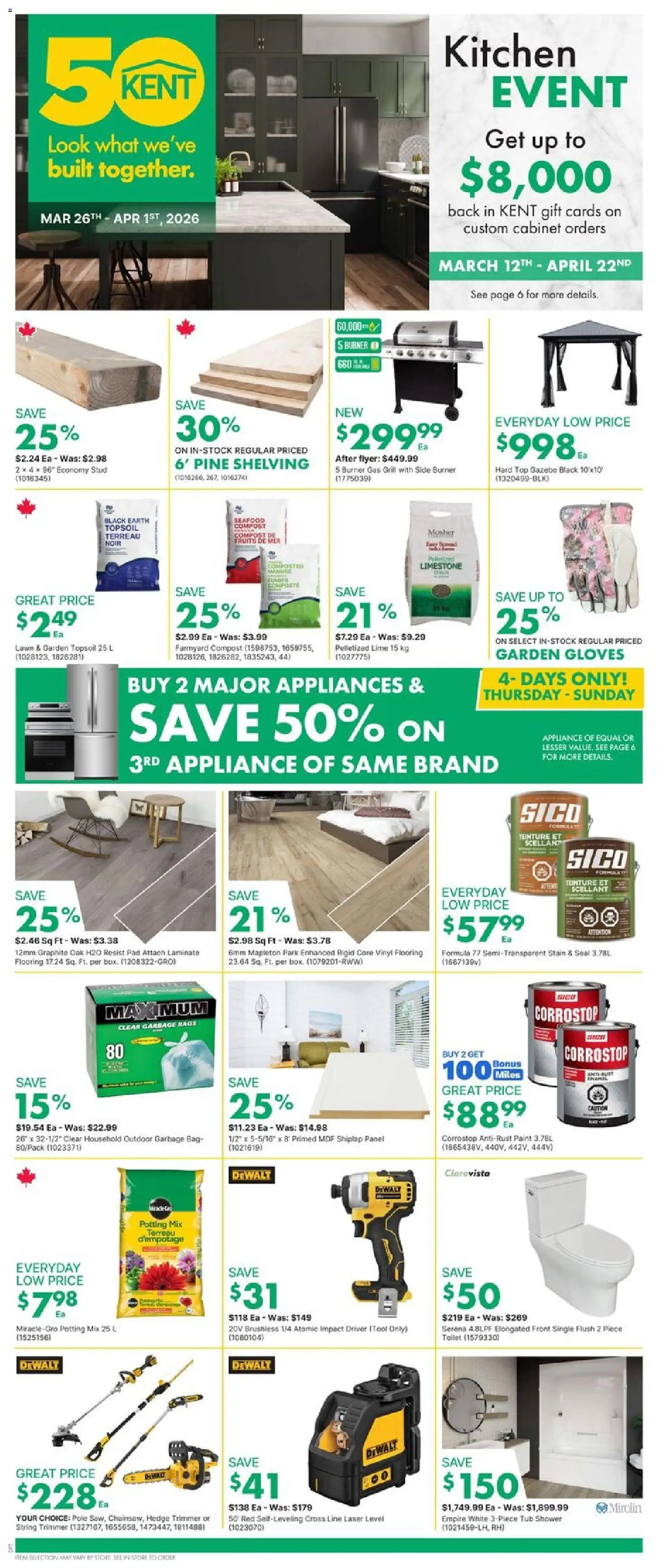 Kent flyer valid from 26.03.2026 | Page: 2 | Products: Gloves, Bag, Grill, Cabinet