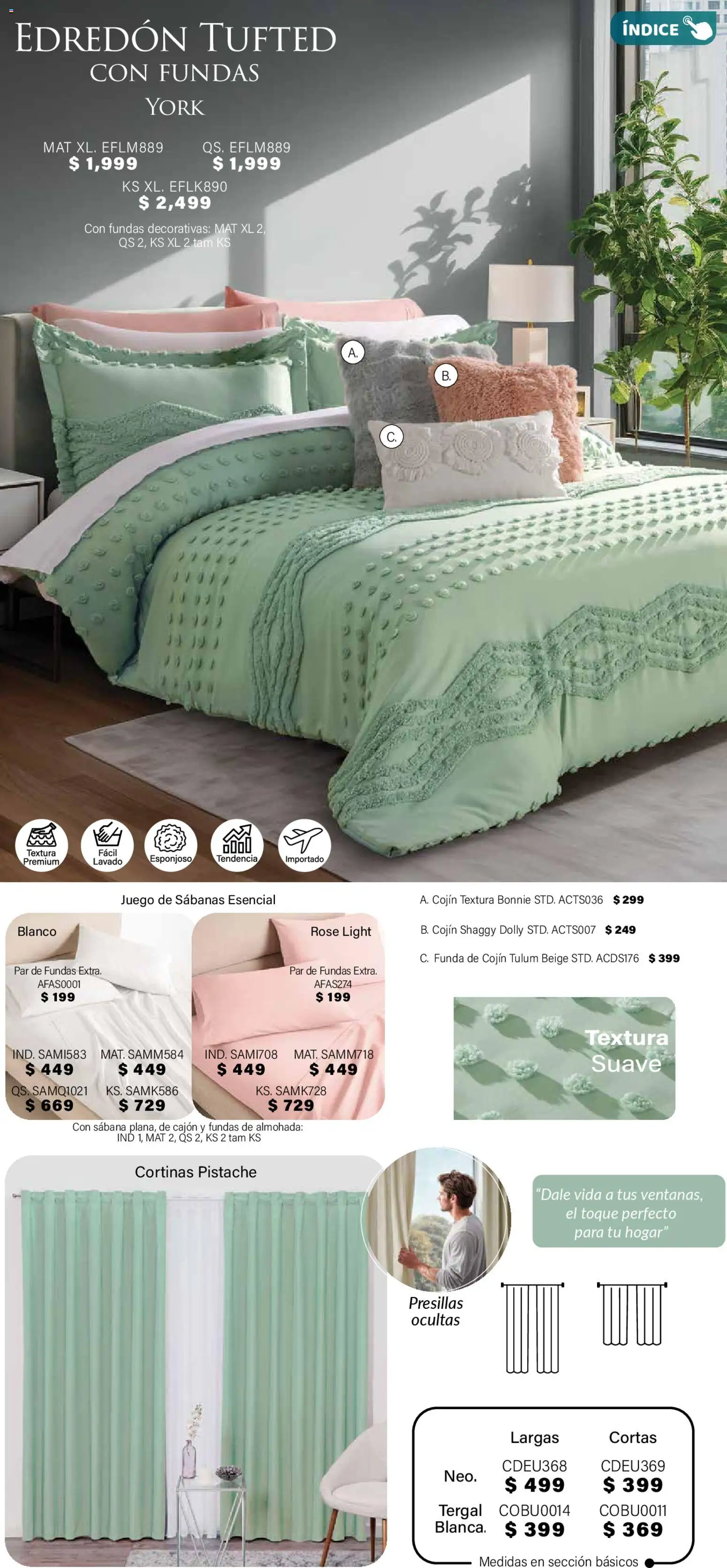 Nuevas ofertas de Colchas Concord válidas en toda la República Mexicana desde el 01.11.2025. ¡Encuentra las mejores ofertas en Colchas Concord Buen Fin! | Página: 145 | Productos: Juego, Funda, Almohada, Sabanas