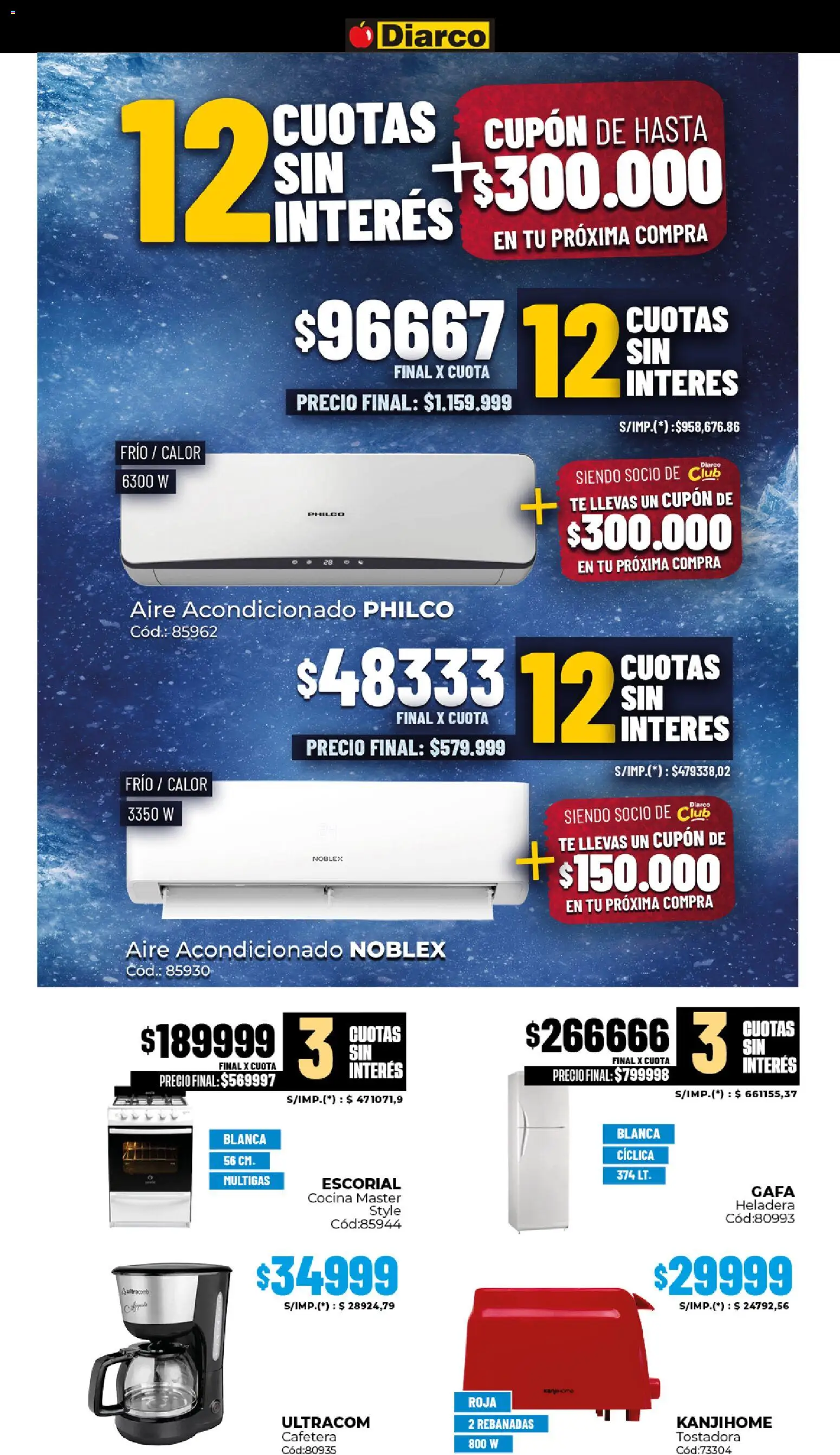 Diarco ofertas │ válido desde el 09.03.2026 | Página: 20 | Productos: Cocina, Cafetera, Tostadora, Té