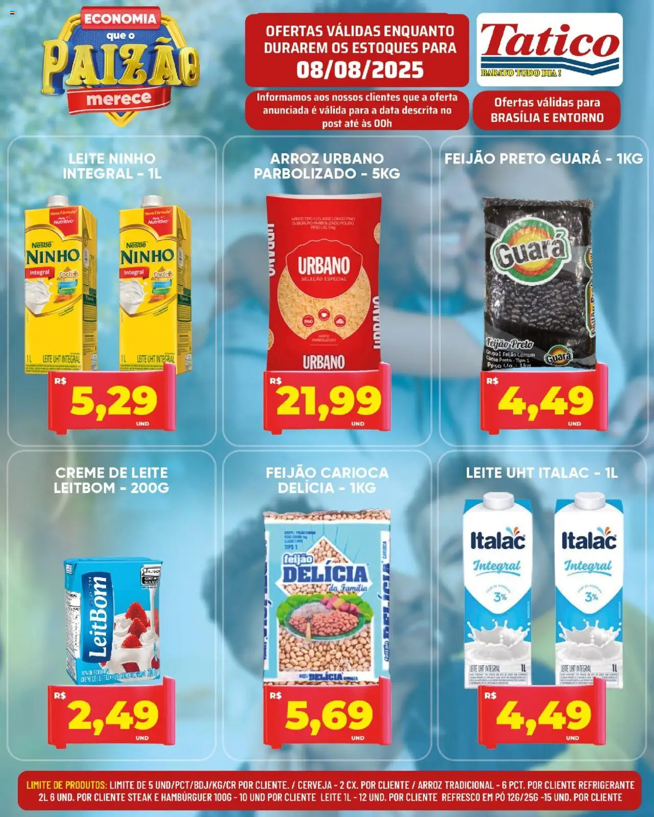 Tatico Folheto - válido de 08.08.2025 | Página: 4 | Produtos: Feijão, Pó, Cerveja, Creme