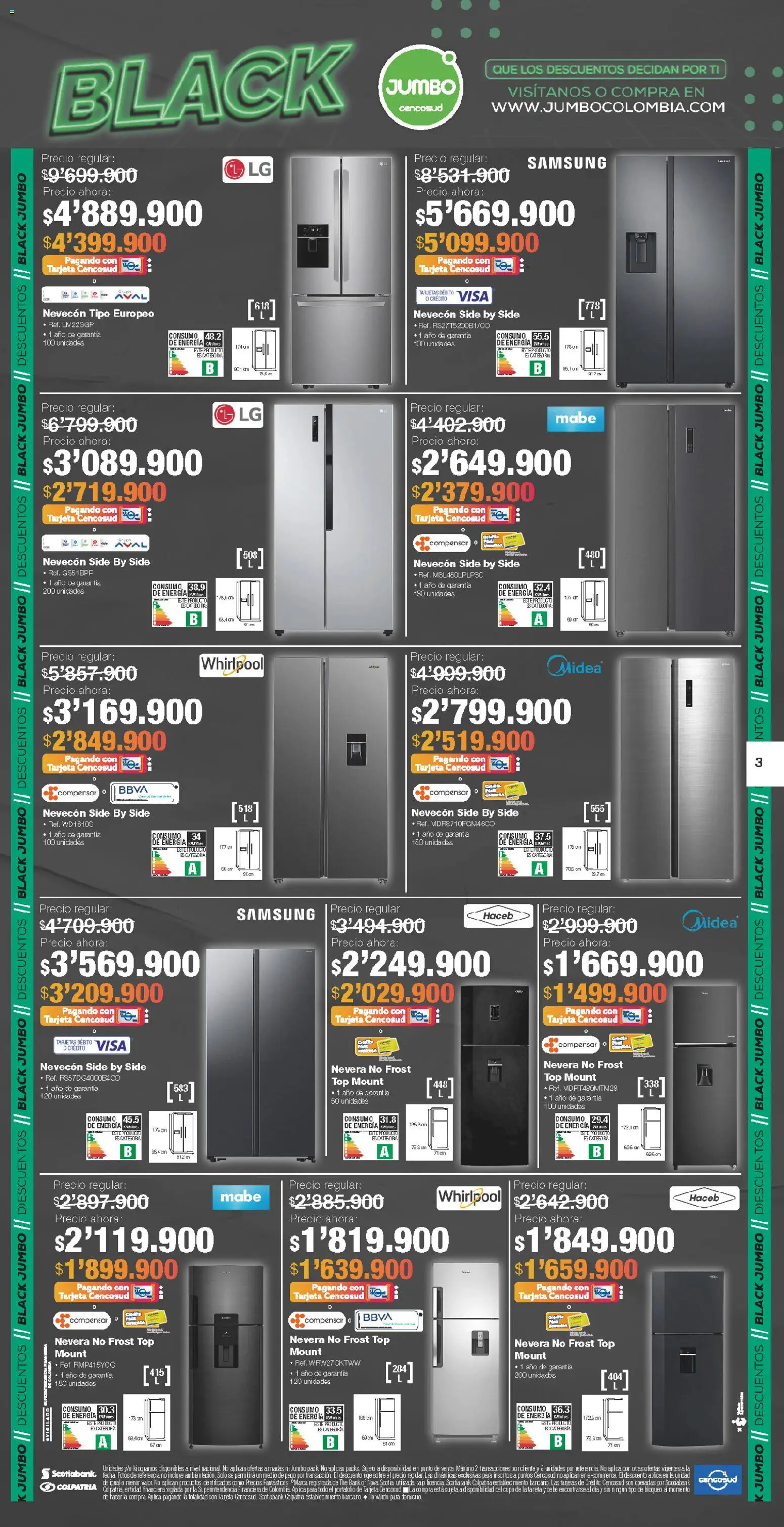 Jumbo revista - valida desde el 27.11.2025 | Página: 3 | Productos: Sobre, Top, Nevera