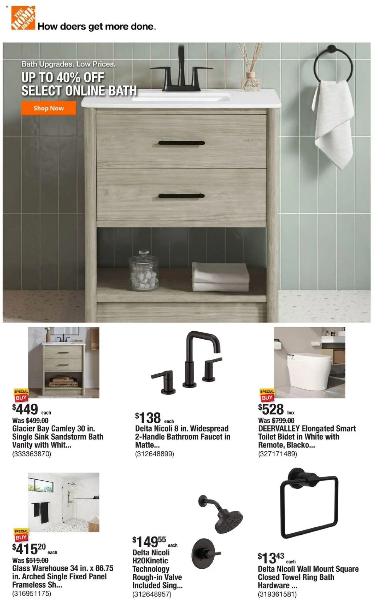Home Depot Ad - valid from 17.07.2025 | Page: 1 | Products: Bath, Ring