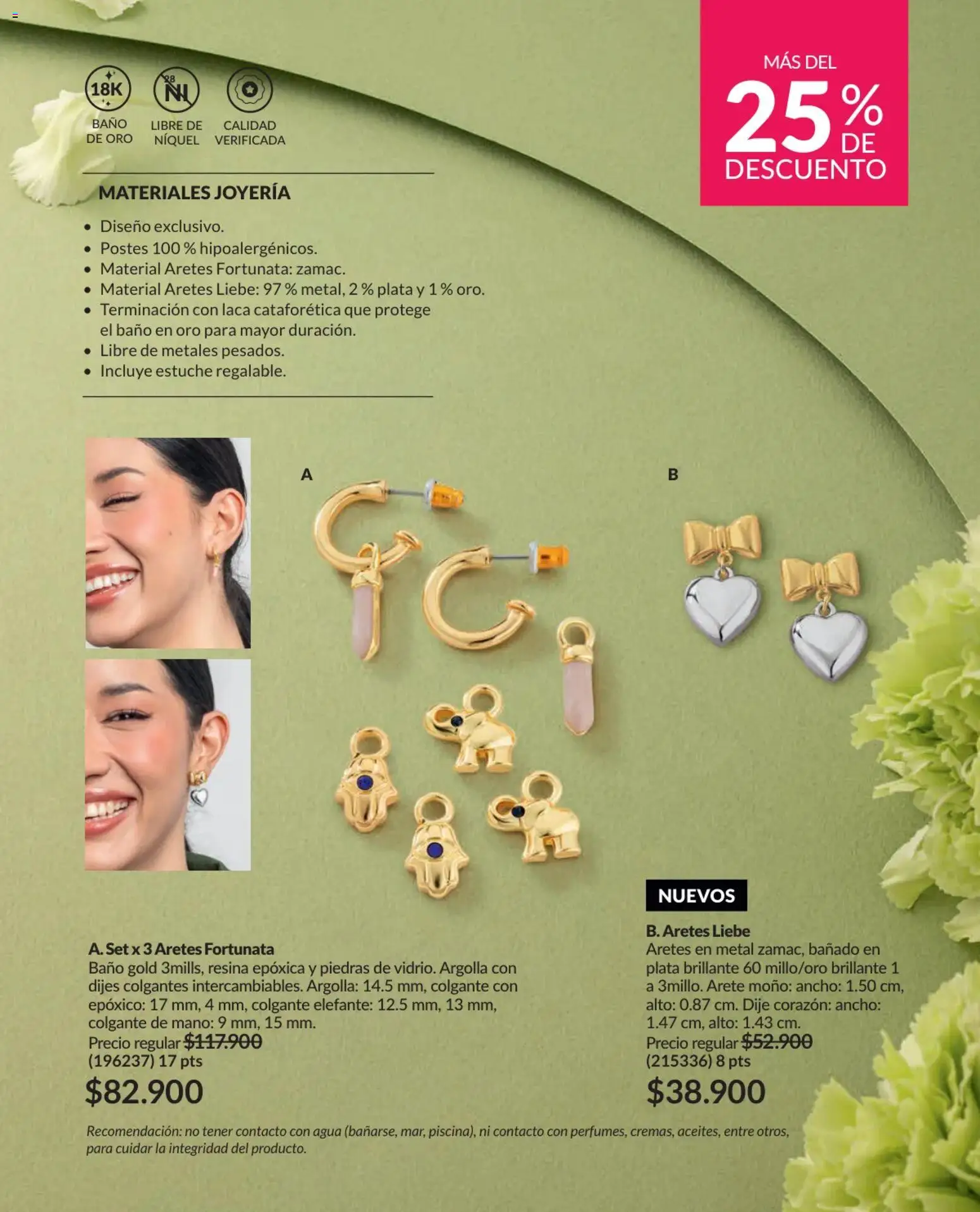 Avon revista - valida desde el 01.04.2026 | Página: 109 | Productos: Estuche, Aretes, Baño, Dije