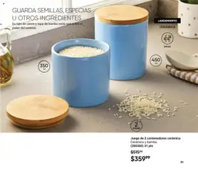 Nuevas ofertas de AVON válidas en toda la República Mexicana desde el 13.09.2025. ¡Encuentra las mejores ofertas en Juego de 2 contenedores cerámica, Cerámica y bambú. (200360) 31 pts! | Página: 85