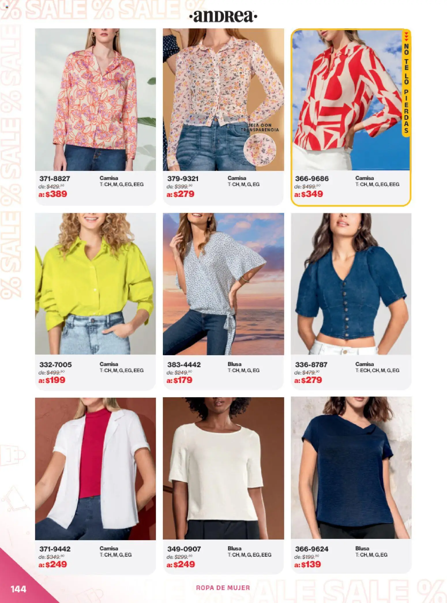 Nuevas ofertas de Andrea válidas en toda la República Mexicana desde el 21.12.2025. ¡Encuentra las mejores ofertas en Andrea catálogo Outlet! | Página: 144 | Productos: Blusa, Camisa, Ropa