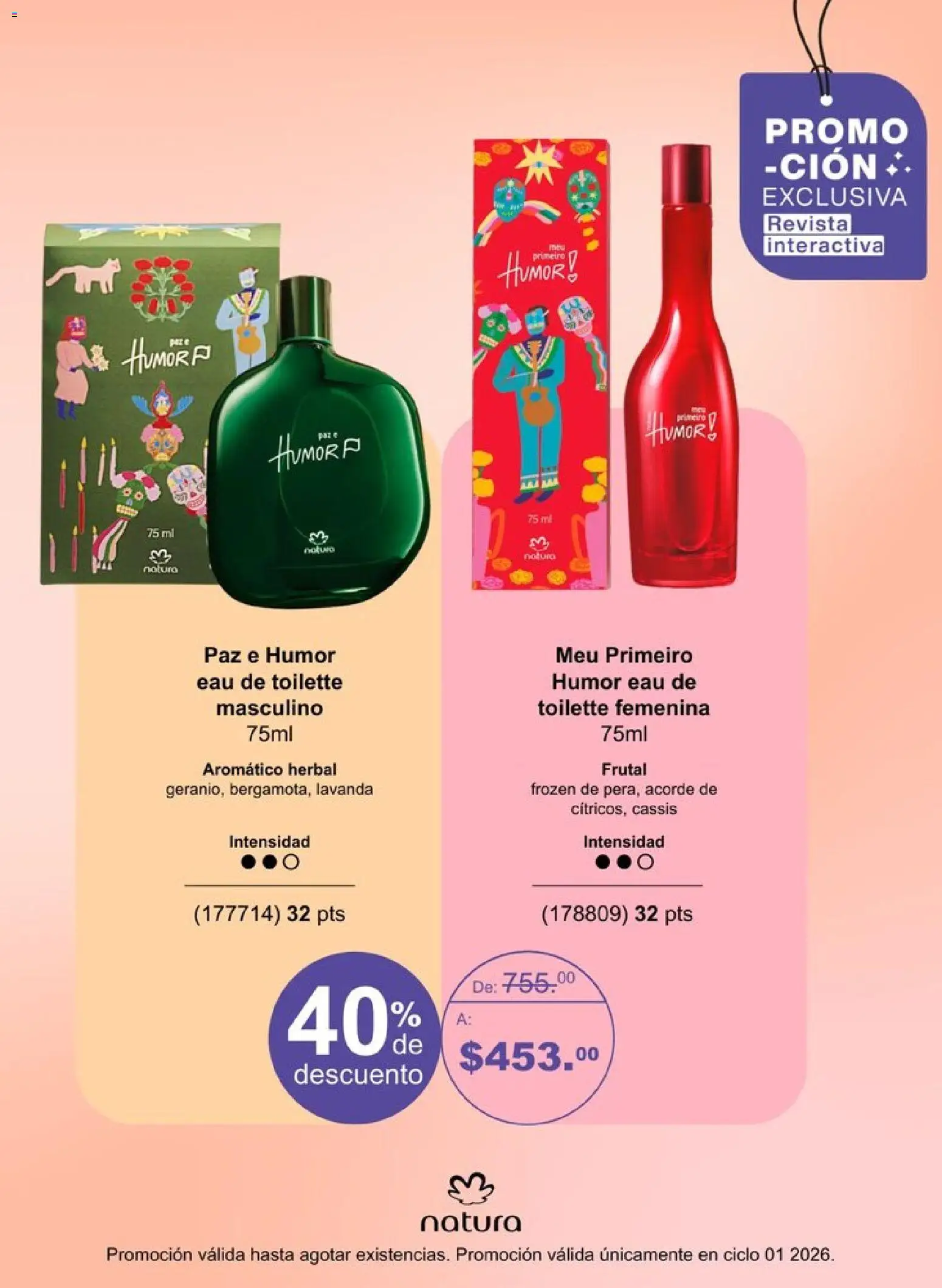 Nuevas ofertas de Natura válidas en toda la República Mexicana desde el 20.12.2025. ¡Encuentra las mejores ofertas en Natura campaña 1 2026! | Página: 9 | Productos: Eau de toilette