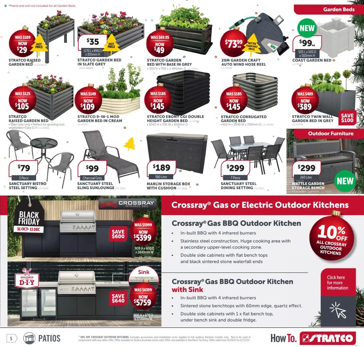 Stratco catalogue - valid from 31.10.2025 | Page: 5 | Products: Box, Sink, Outdoor furniture, Bench