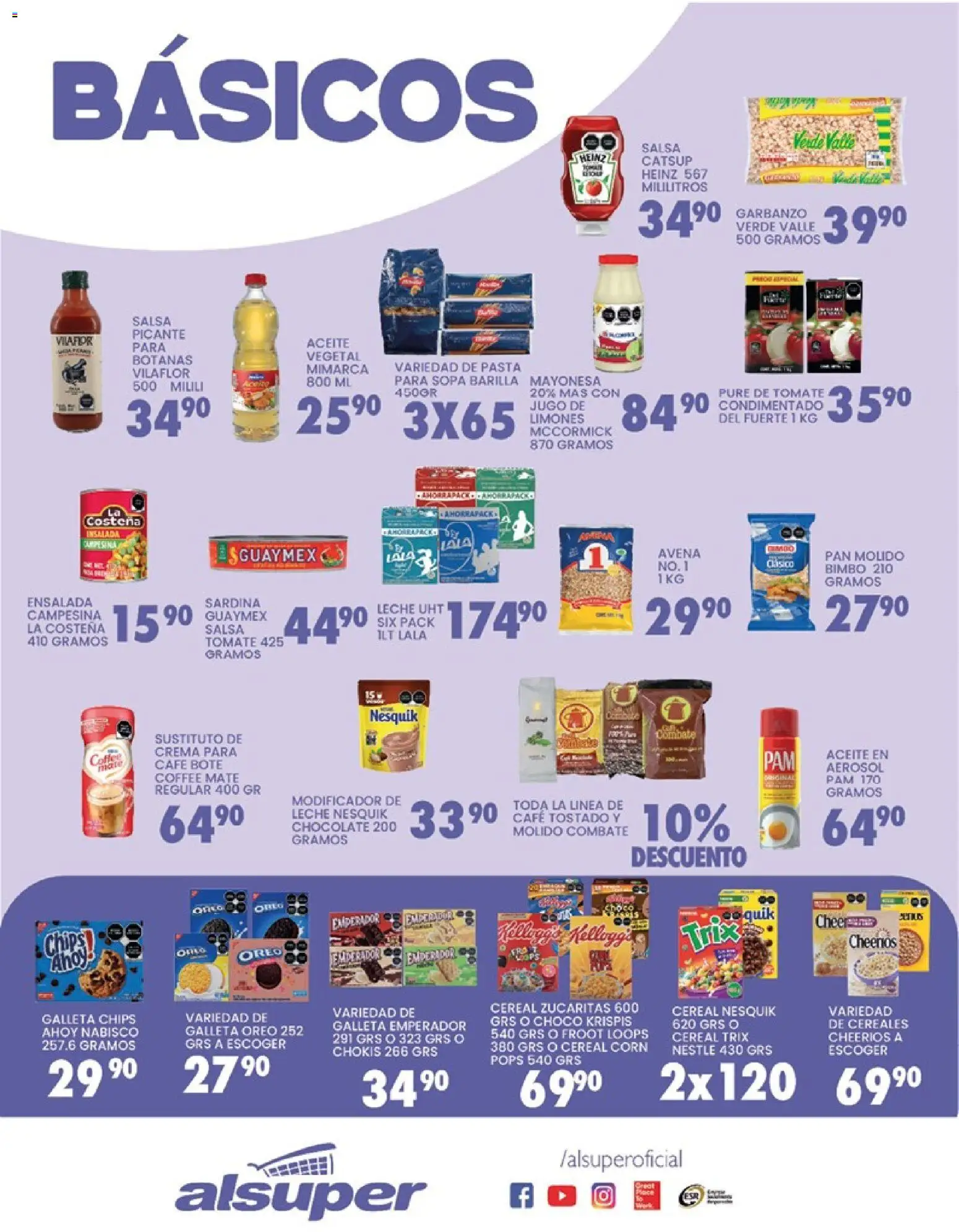Nuevas ofertas de Alsuper válidas en toda la República Mexicana desde el 20.02.2026. ¡Encuentra las mejores ofertas en Alsuper folleto! | Página: 3 | Productos: Crema, Leche, Pasta, Ensalada