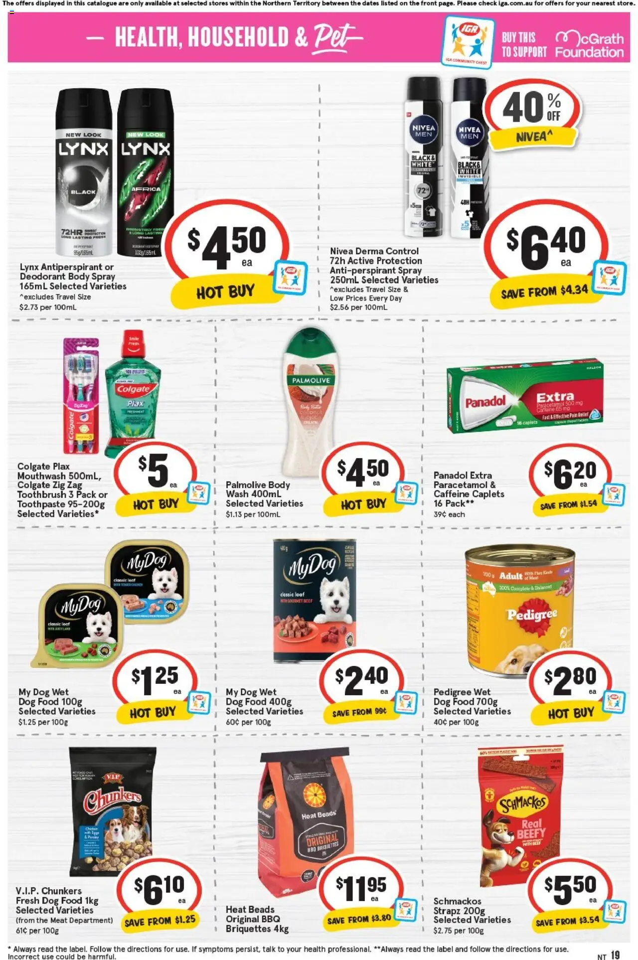 IGA catalogue - valid from 17.09.2025 | Page: 15 | Products: Chicken, Antiperspirant, Mouthwash, Dog food