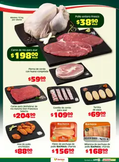 Vista previa de Soriana Fin de Semana Súper: Tamaulipas (excepto Cd. Victoria y Tampico), nuevo folleto de la tienda, válido en México a partir del 03.04.2026 | Página: 6 | Productos: Pollo, Milanesa, Cerdo, Res