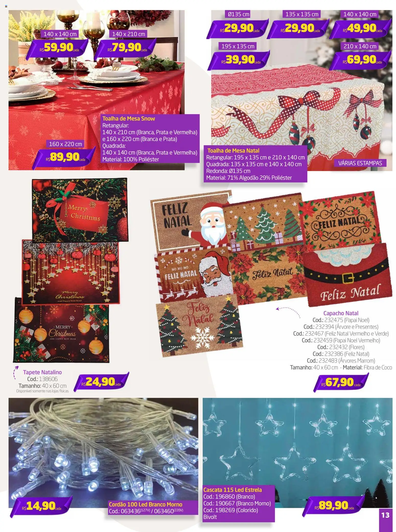 Preçolandia Folheto - válido de 07.11.2025 | Página: 13 | Produtos: Flores, Tapete, Capacho, Toalha de mesa