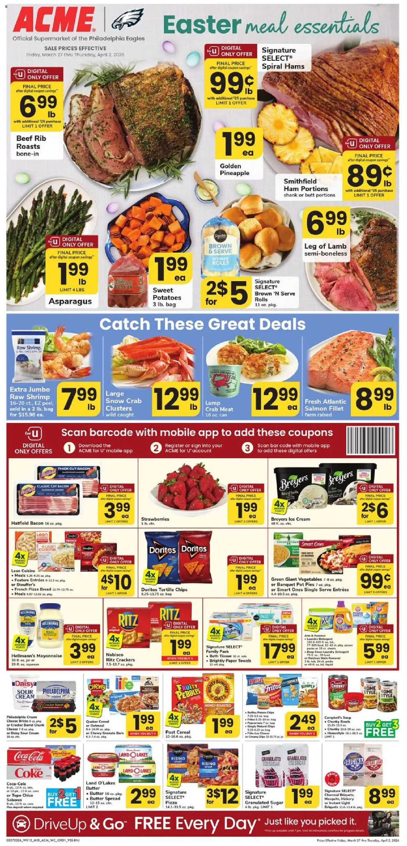 Acme Weekly Ad - NJ - valid from 27.03.2026 | Page: 1 | Products: Butter, Bread, Cream, Bag