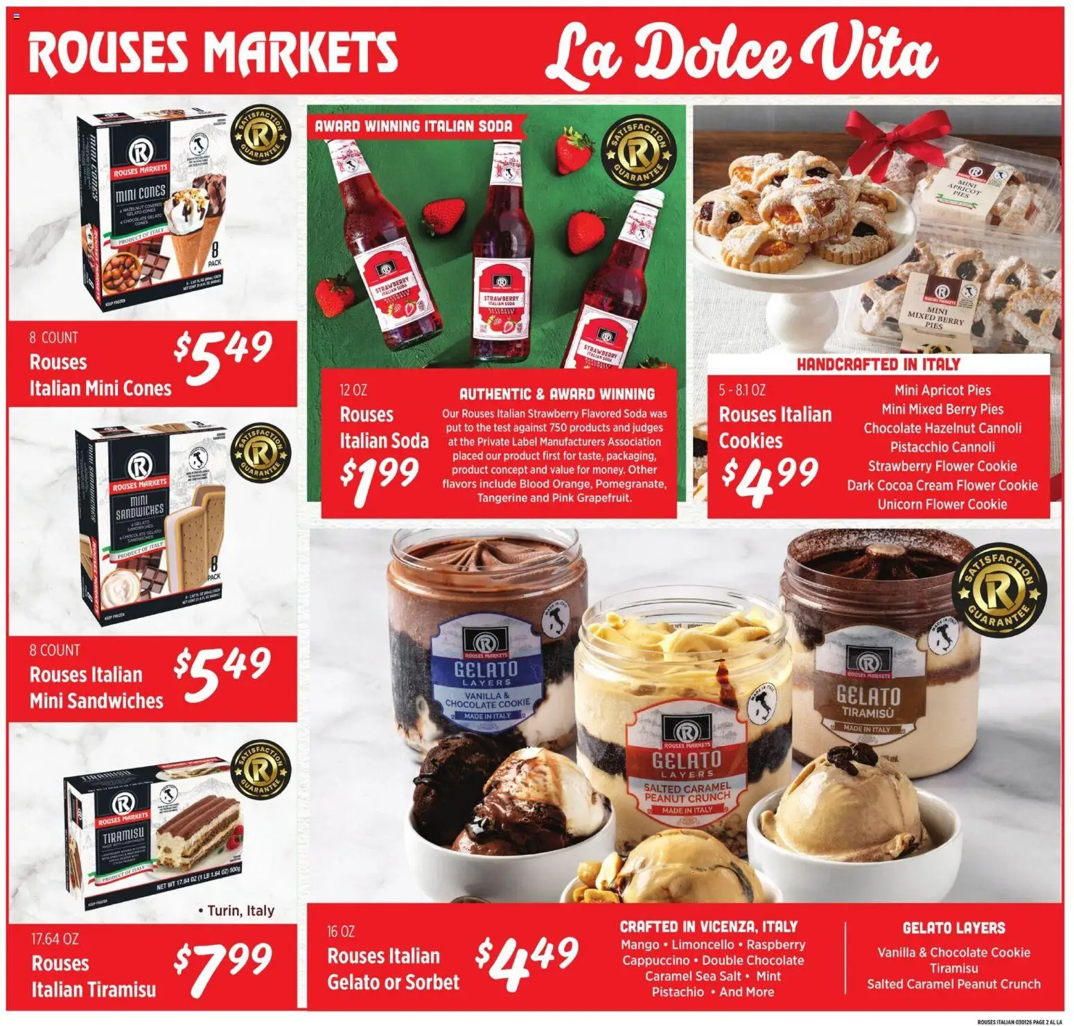 Rouses Monthly Ad - valid from 25.02.2026 | Page: 2 | Products: Chocolate, Cream, Mango, Raspberry