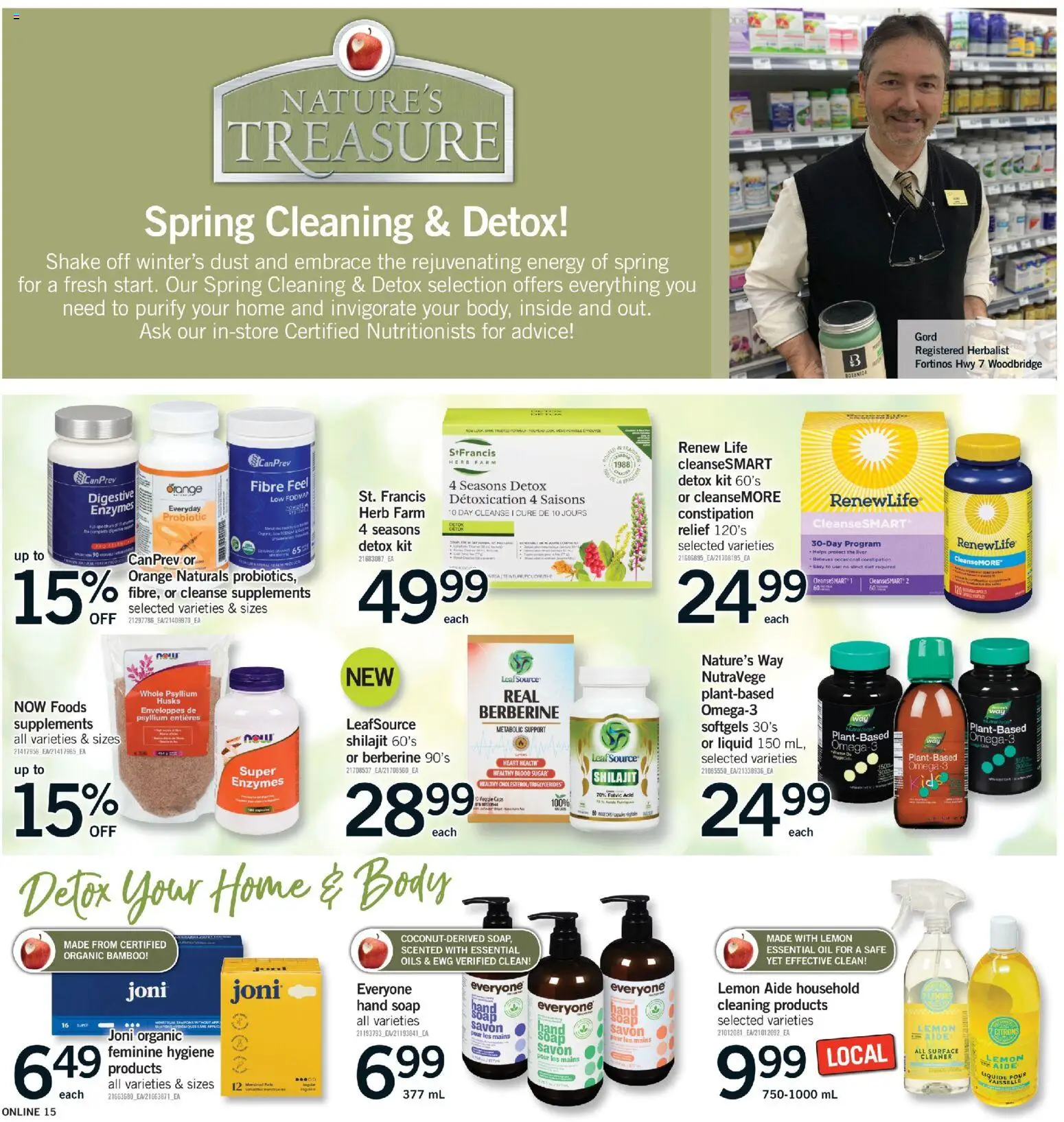 Fortinos flyer valid from 09.04.2026 | Page: 14 | Products: Soap, Oil