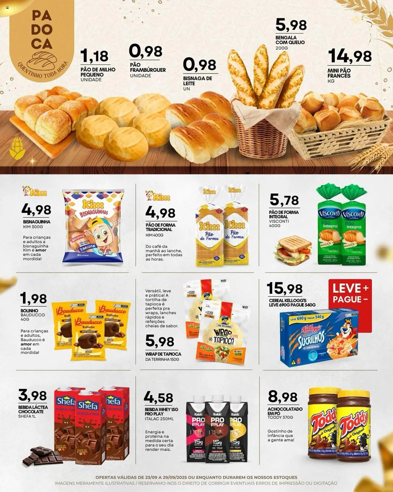 Mercadão Atacadista Folheto - válido de 30.09.2025 | Página: 7 | Produtos: Tapioca, Pão, Café, Pão de forma