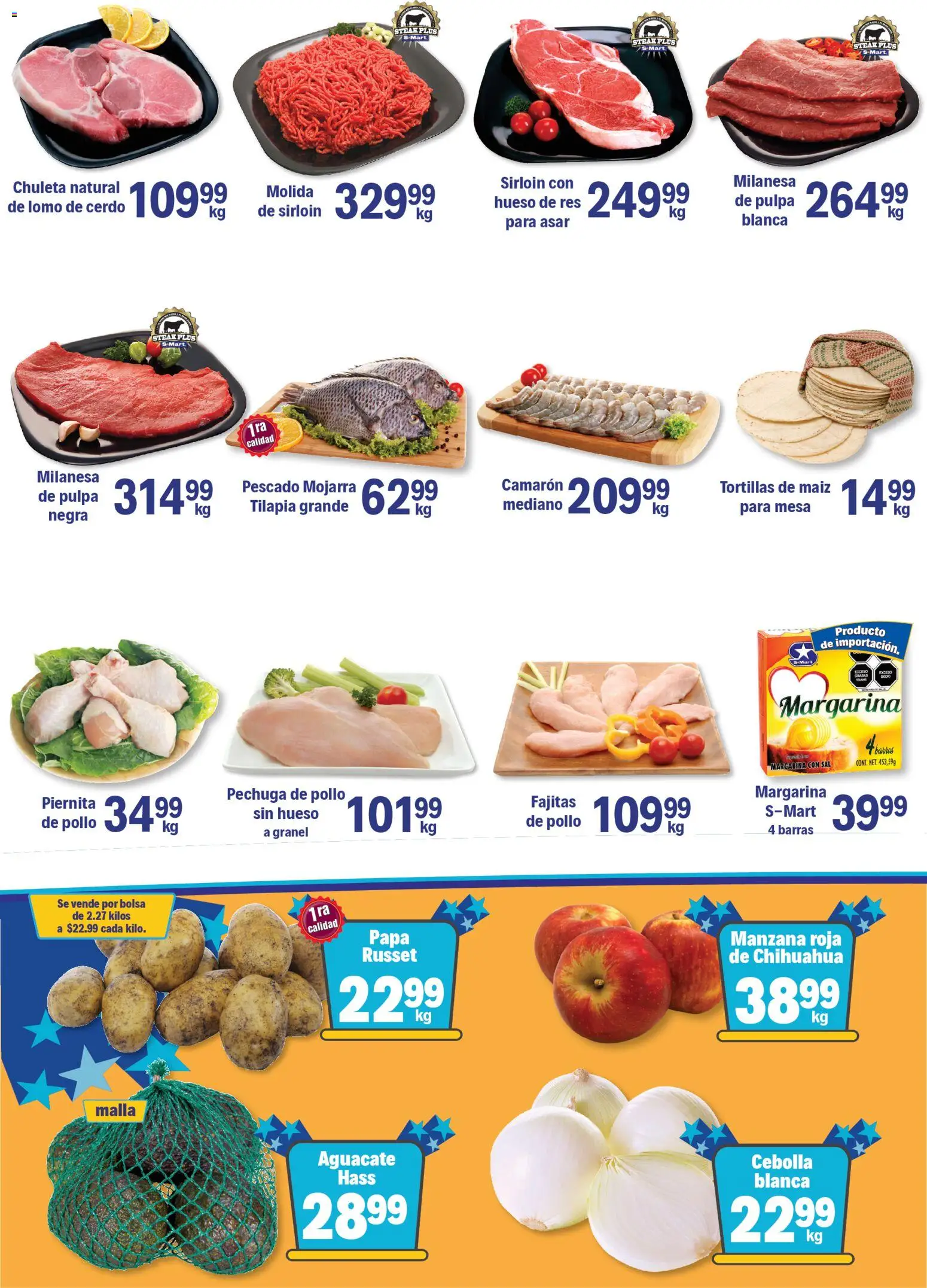 Nuevas ofertas de S-Mart válidas en toda la República Mexicana desde el 07.11.2025. ¡Encuentra las mejores ofertas en S-Mart folleto Monterrey! | Página: 4 | Productos: Papa, Margarina, Mesa, Malla