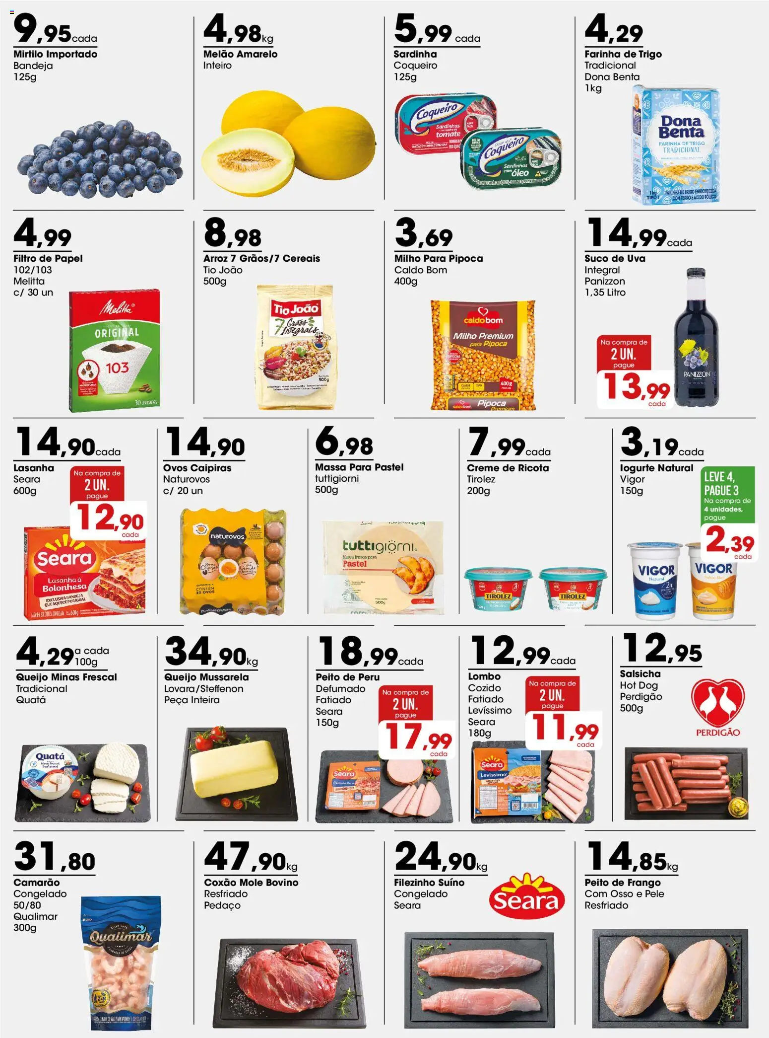 Zaffari Folheto - válido de 05.01.2026 | Página: 2 | Produtos: Farinha de trigo, Cereais, Mussarela, Peito de frango