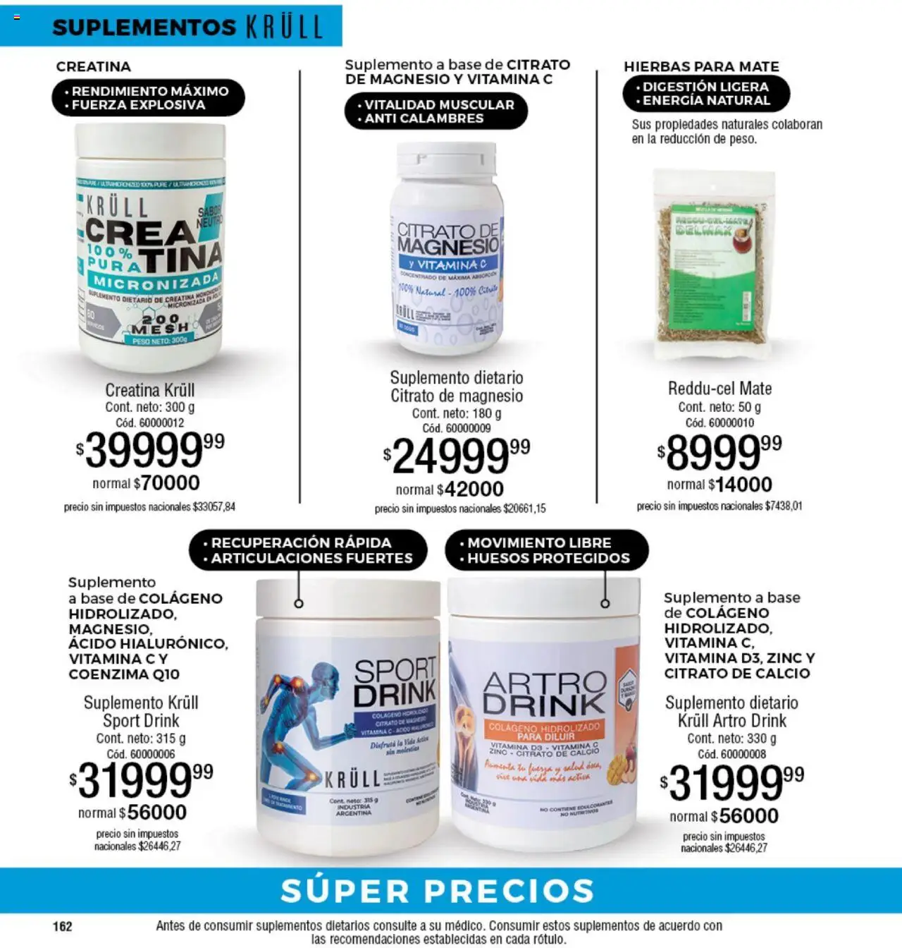 Millanel - Catálogo │ válido desde el 20.10.2025 | Página: 162 | Productos: Mate, Peso, Suplemento dietario