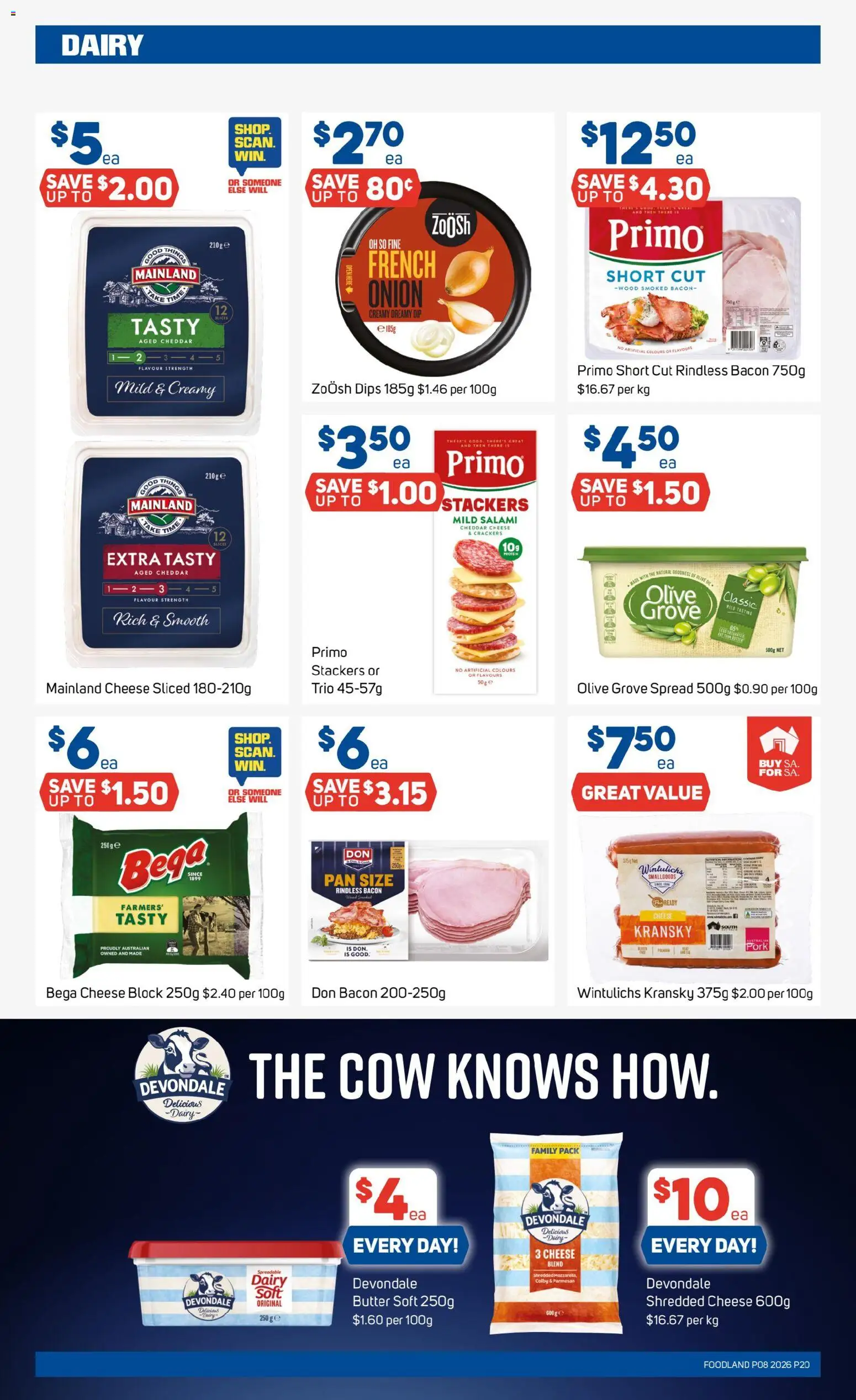 Foodland catalogue - valid from 18.02.2026 | Page: 20 | Products: Cheese, Salami, Pork, Wood