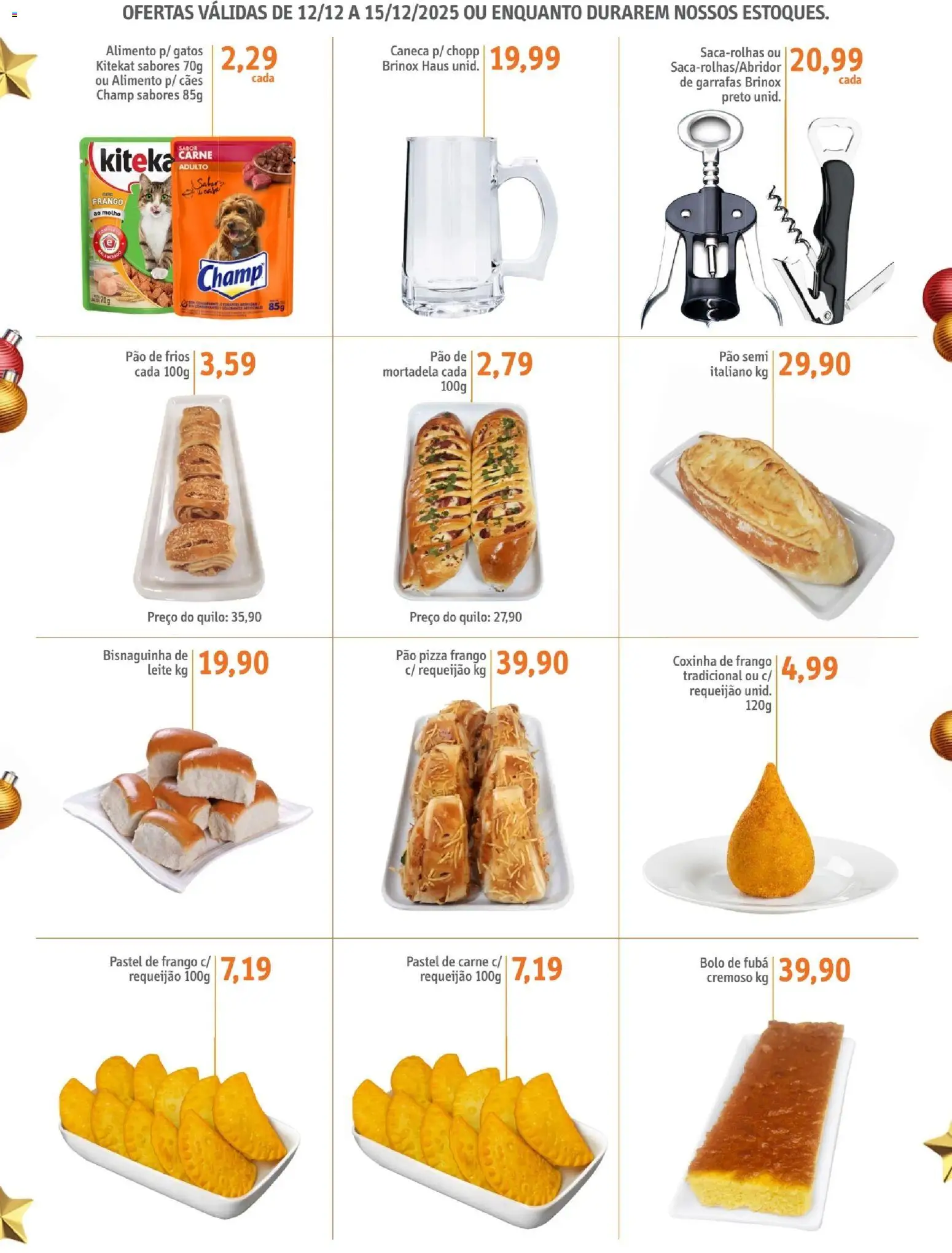 Sonda Folheto - válido de 12.12.2025 | Página: 4 | Produtos: Fubá, Pão, Frango, Requeijão