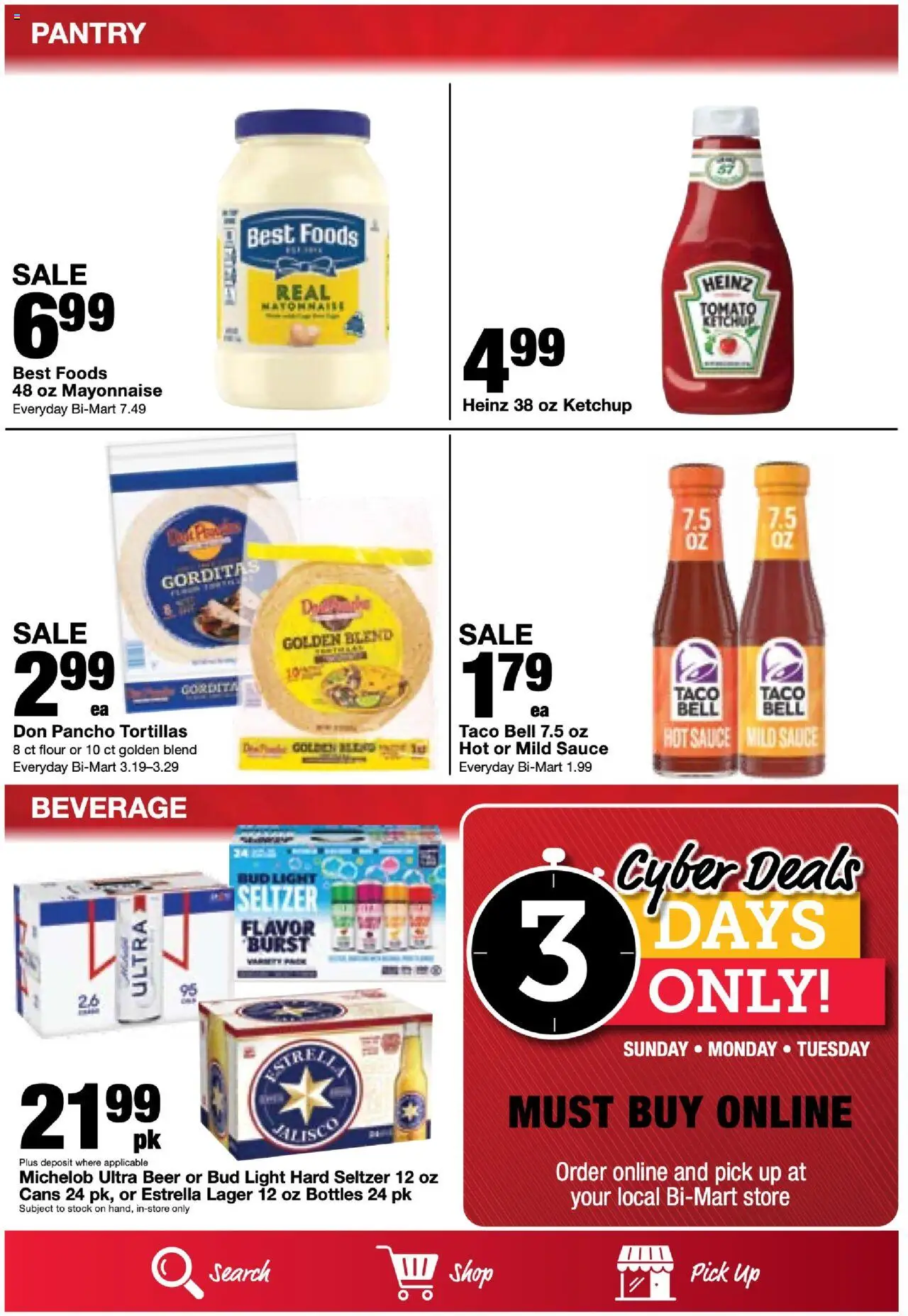 Bi-Mart Back to School - valid from 19.08.2025 | Page: 15 | Products: Beer, Ketchup, Mayonnaise, Sauce