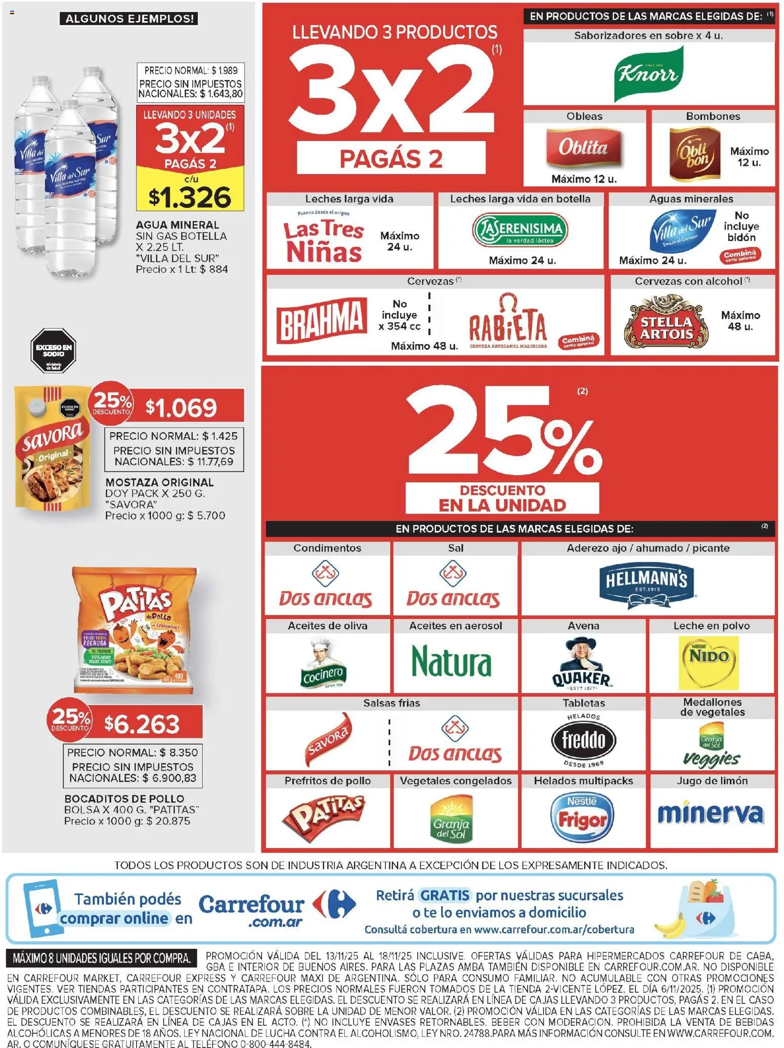 Carrefour ofertas │ válido desde el 13.11.2025 | Página: 7 | Productos: Sobre, Bidón, Leche en polvo, Oliva