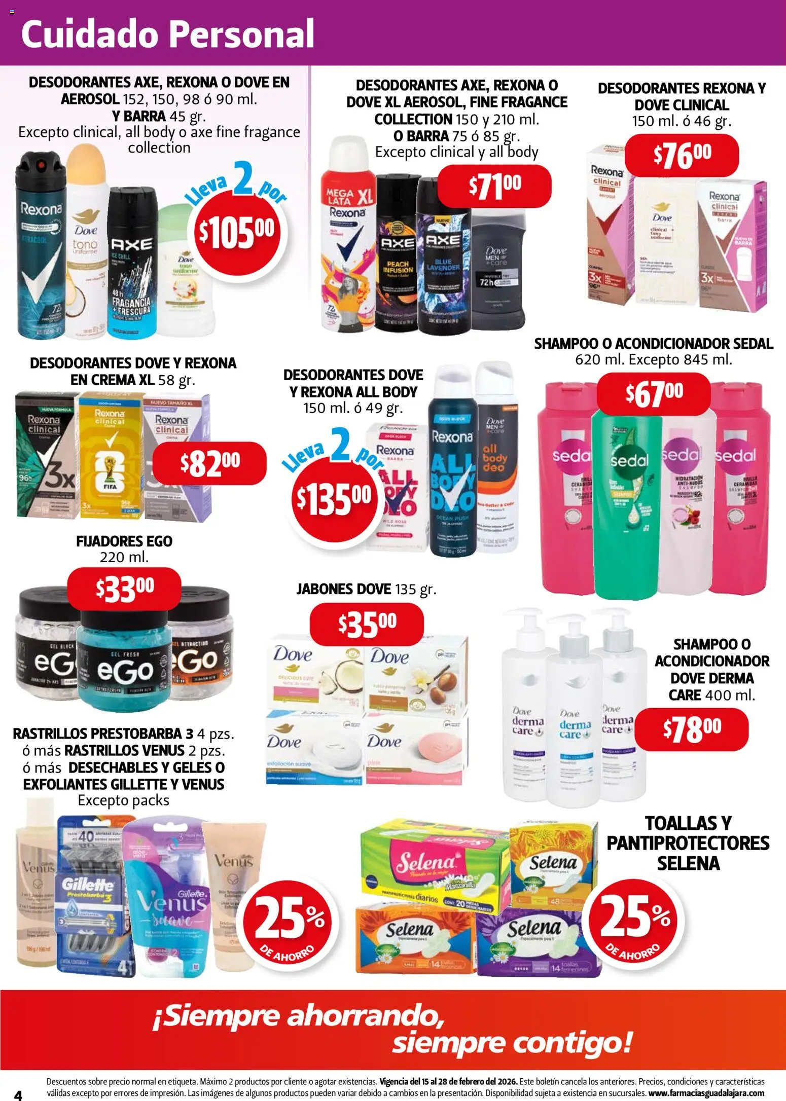 Nuevas ofertas de Farmacia Guadalajara válidas en toda la República Mexicana desde el 15.02.2026. ¡Encuentra las mejores ofertas en Farmacia Guadalajara catálogo! | Página: 4