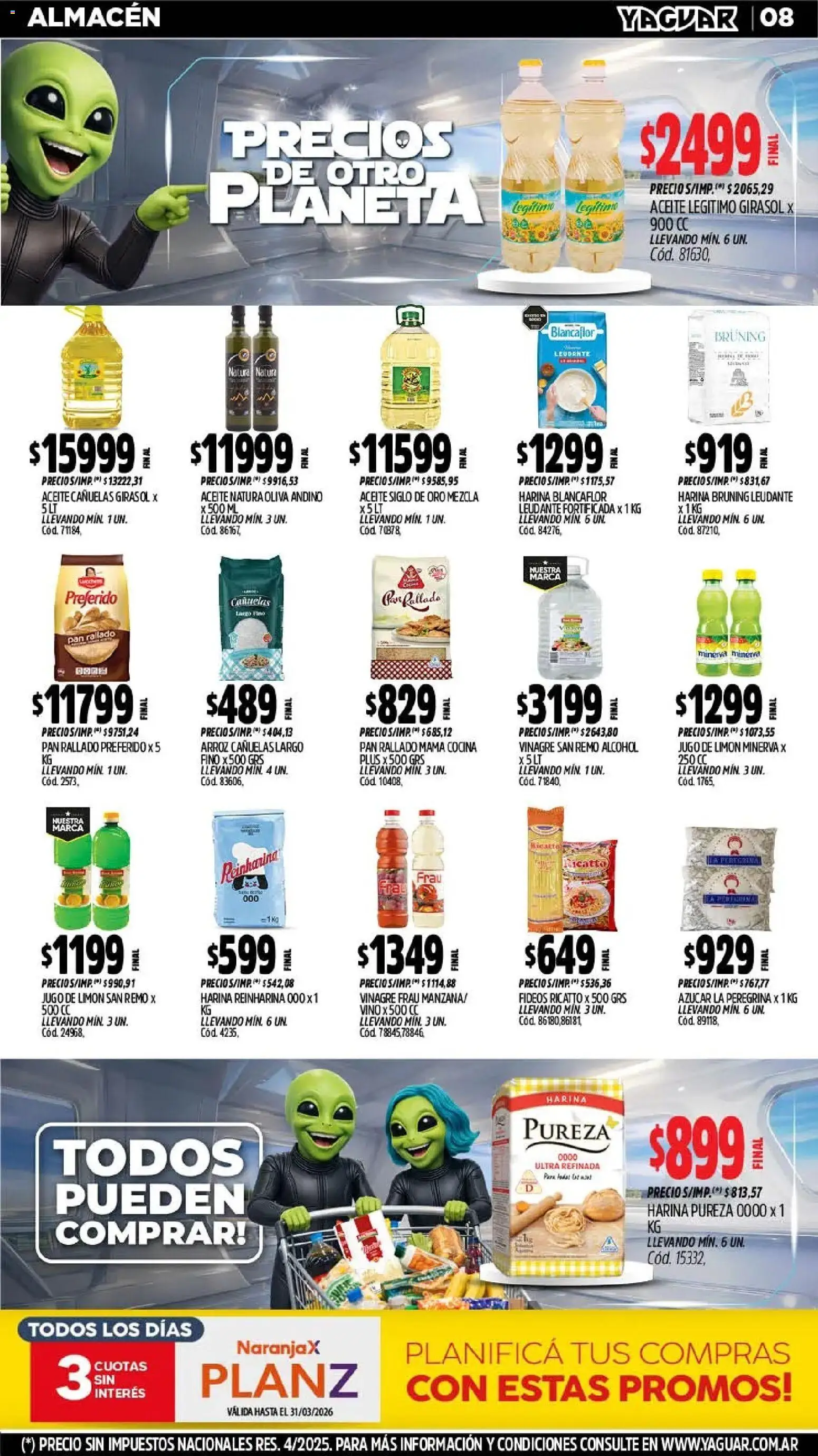 Yaguar - Oferta Semanal Jujuy │ válido desde el 02.03.2026 | Página: 8 | Productos: Cocina, Vinagre, Jugo, Vino