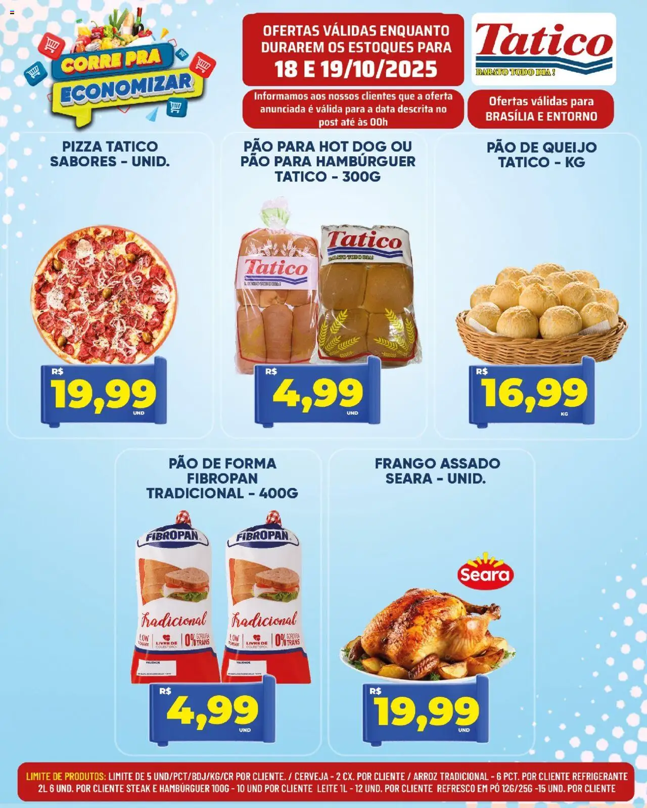 Tatico Folheto - válido de 18.10.2025 | Página: 13 | Produtos: Leite, Queijo, Hambúrguer, Pão de queijo