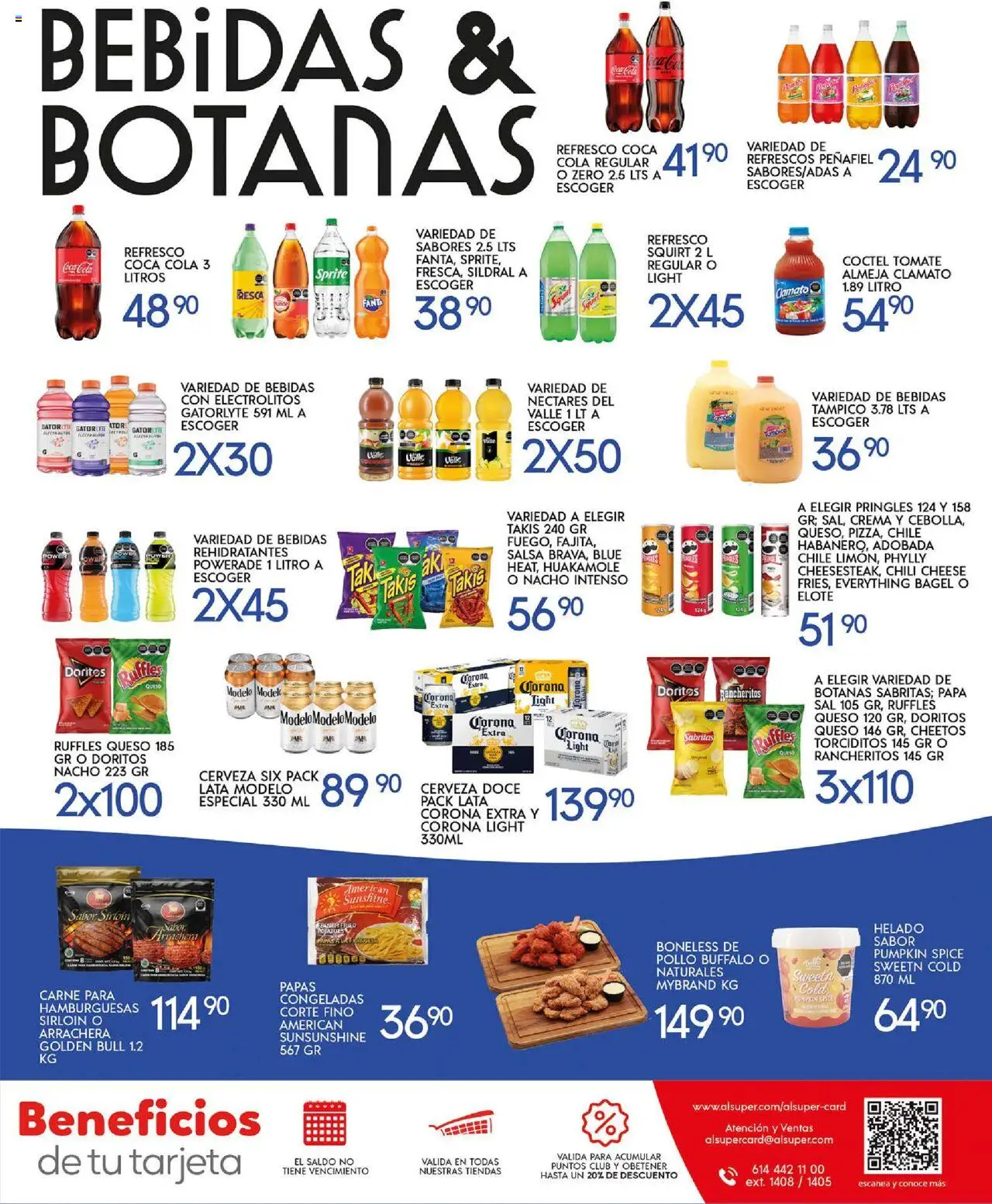 Nuevas ofertas de Alsuper válidas en toda la República Mexicana desde el 10.10.2025. ¡Encuentra las mejores ofertas en Alsuper - Folleto Laguna! | Página: 7 | Productos: Pollo, Refresco, Sal, Cerveza