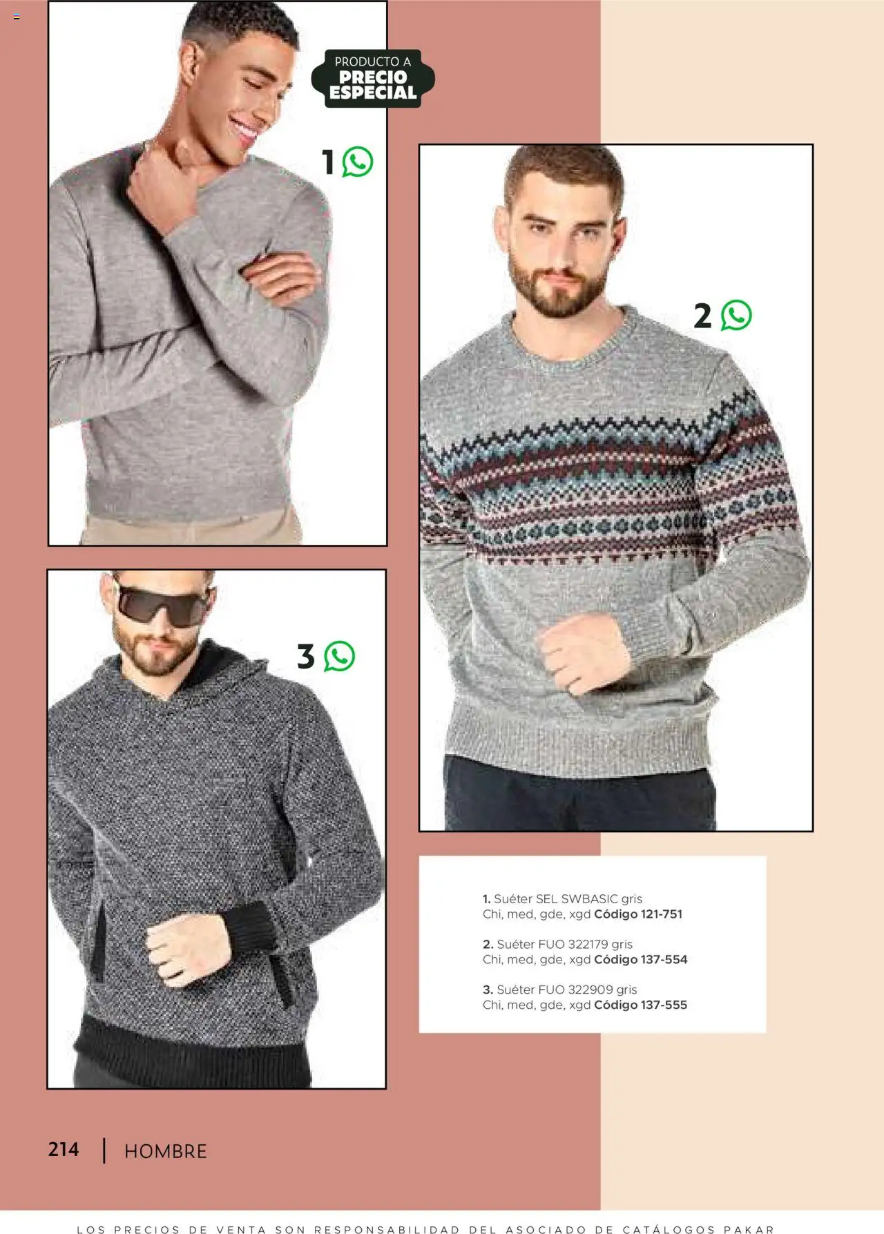 Nuevas ofertas de SC Pakar válidas en toda la República Mexicana desde el 24.07.2025. ¡Encuentra las mejores ofertas en SC Pakar Catálogo Ropa y Accesorios! | Página: 214 | Productos: Suéter