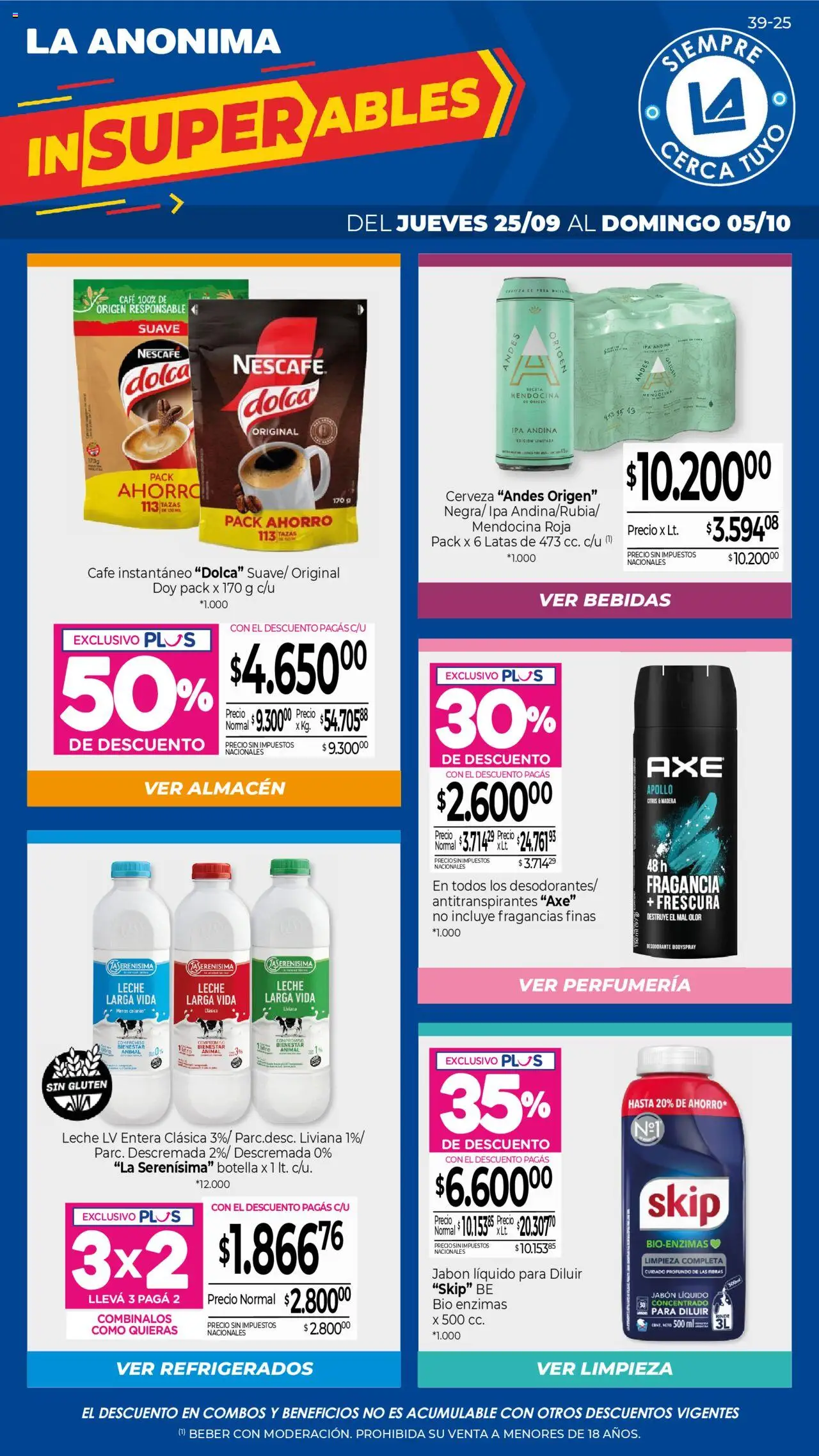 La Anonima catálogo │ válido desde el 25.09.2025 | Página: 1 | Productos: Fragancia, Jabón, Desodorante, Cerveza