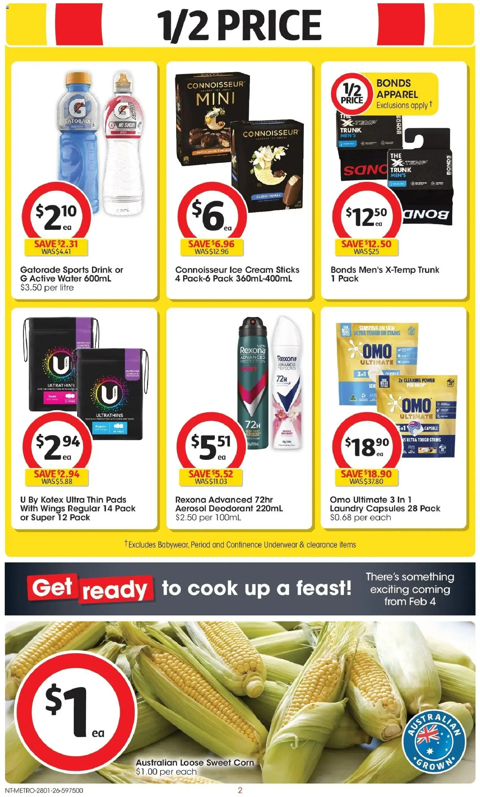 Coles catalogue - valid from 28.01.2026 | Page: 2 | Products: Deodorant, Cream, Ice cream, Laundry