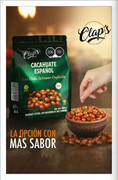 Vista previa de CACAHUATE ESPAÑOL Con Chile Serrano Crujiente, Cacahuate español con chicharrón de chile serrano, con sal de mar, vegano, Cont. Neto 850 g, nuevo folleto de la tienda, válido en México a partir del 01.12.2025 | Página: 118 | Productos: Sal, Cacahuate