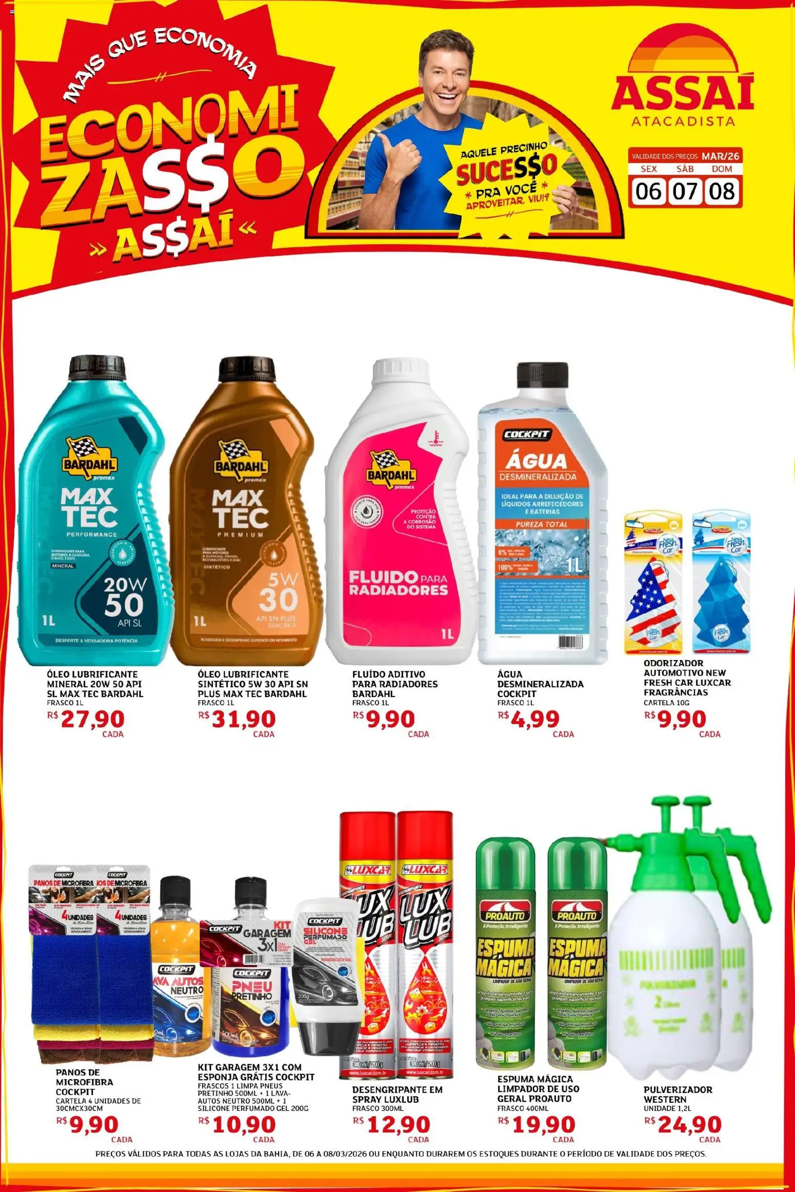 Assaí Atacadista Folheto - válido de 06.03.2026 | Página: 1 | Produtos: Pneu, Pulverizador, Óleo, Pneus