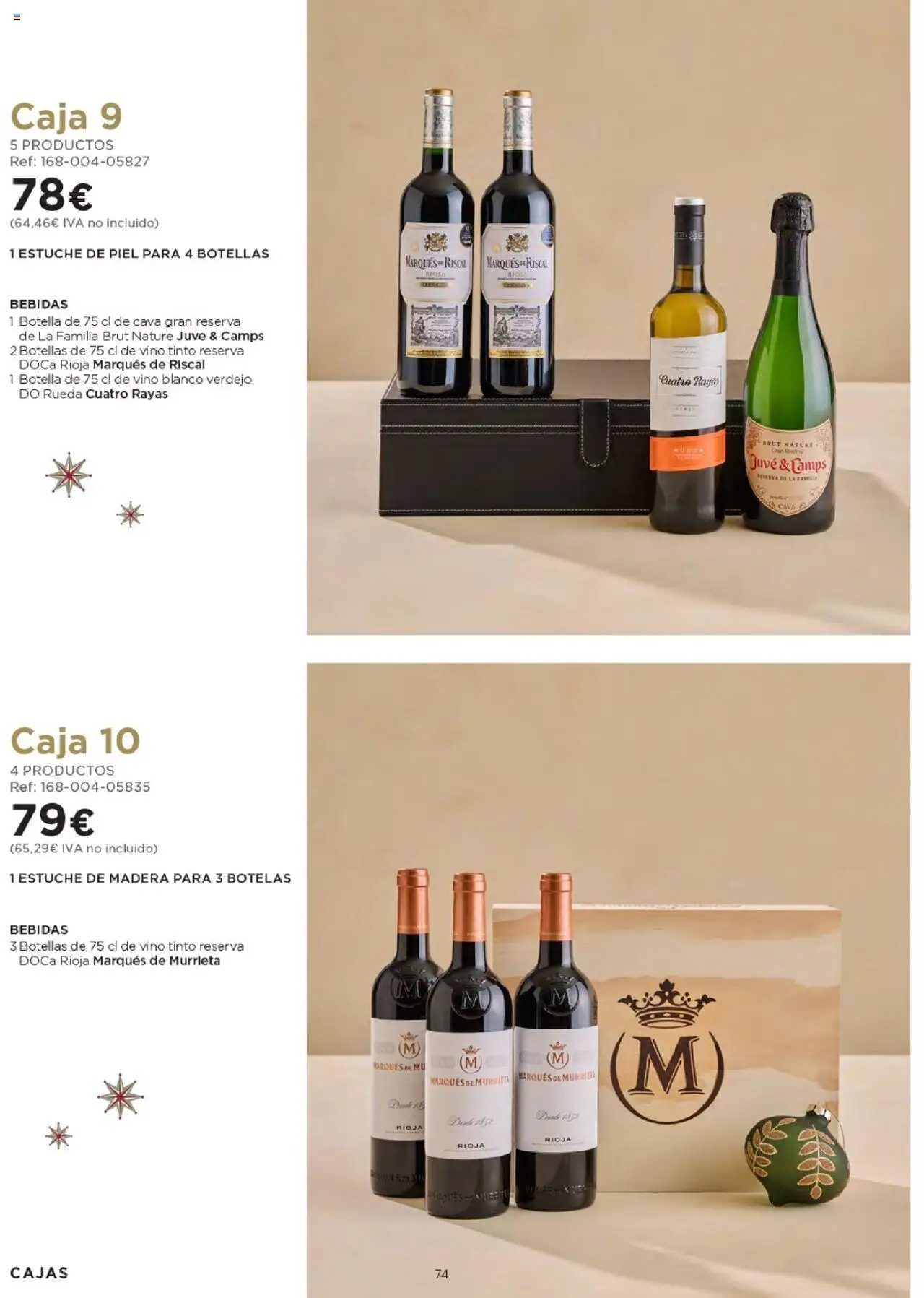 Nuevas ofertas de El Corte Inglés válidas en toda la República Mexicana desde el 03.10.2025. ¡Encuentra las mejores ofertas en El Corte Inglés - Catálogo Cestas Navidad 2025! | Página: 74 | Productos: Estuche, Cava, Botella, Vino