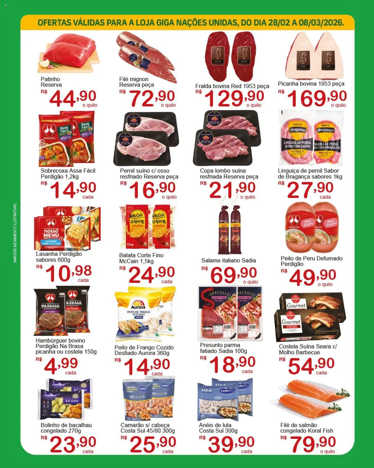 GIGA Atacado Folheto - válido de 28.02.2026 | Página: 3 | Produtos: Linguiça, Lombo, Peito de peru, Batata