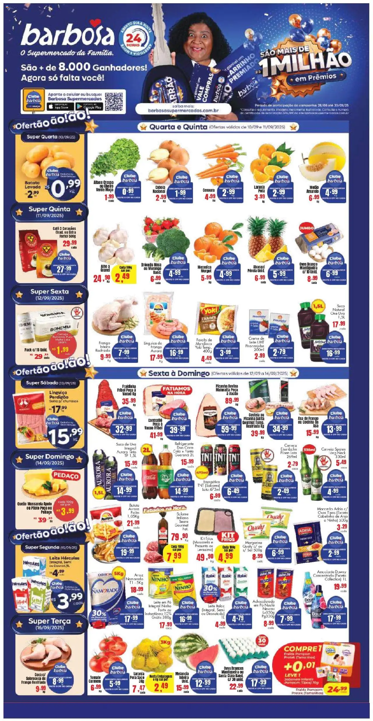 Barbosa Supermercados Folheto - válido de 10.09.2025 | Página: 1 | Produtos: Leite, Ovos, Creme, Sabonete