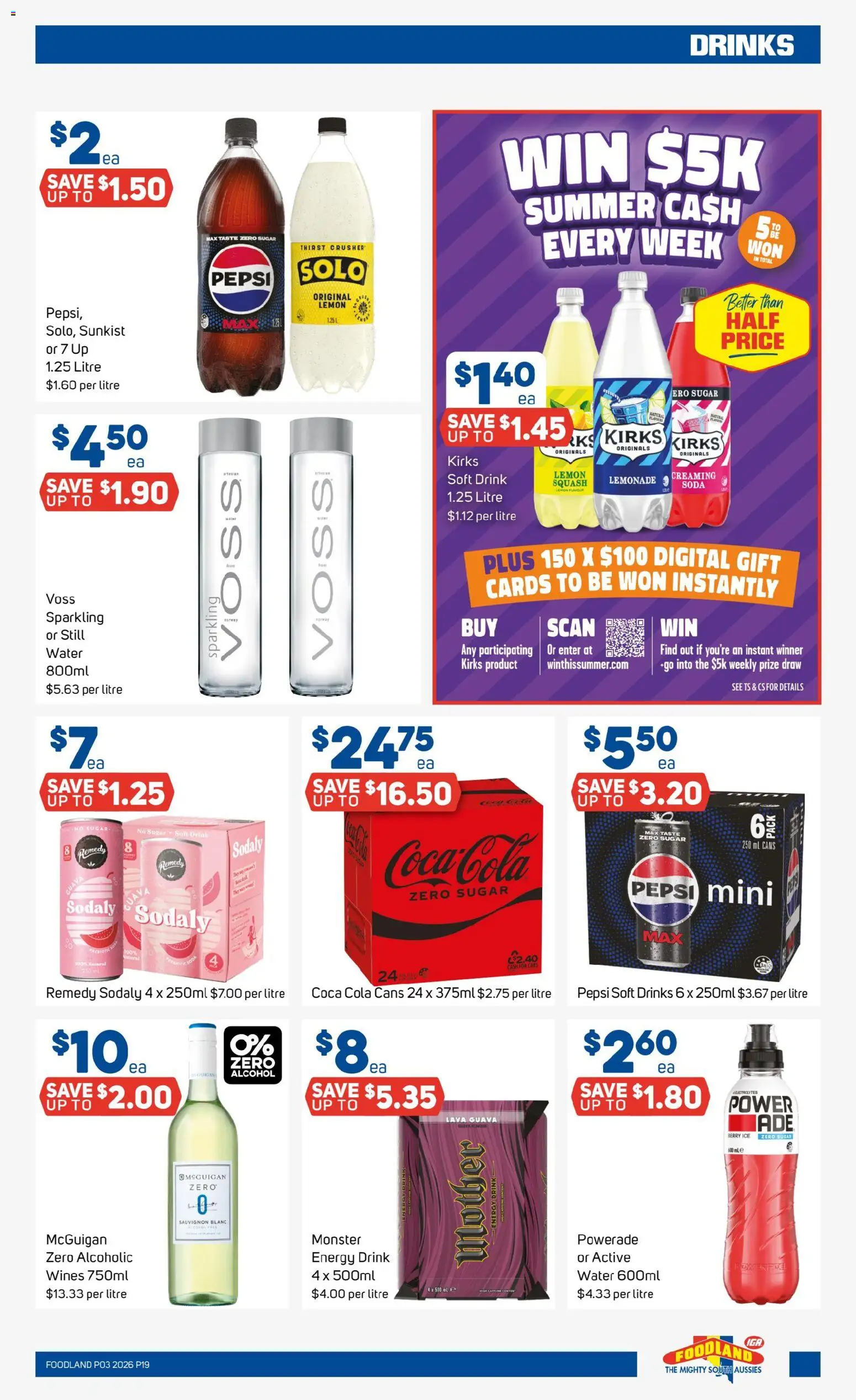 Foodland catalogue - valid from 14.01.2026 | Page: 19 | Products: Energy drink, Sugar, Lemon, Squash