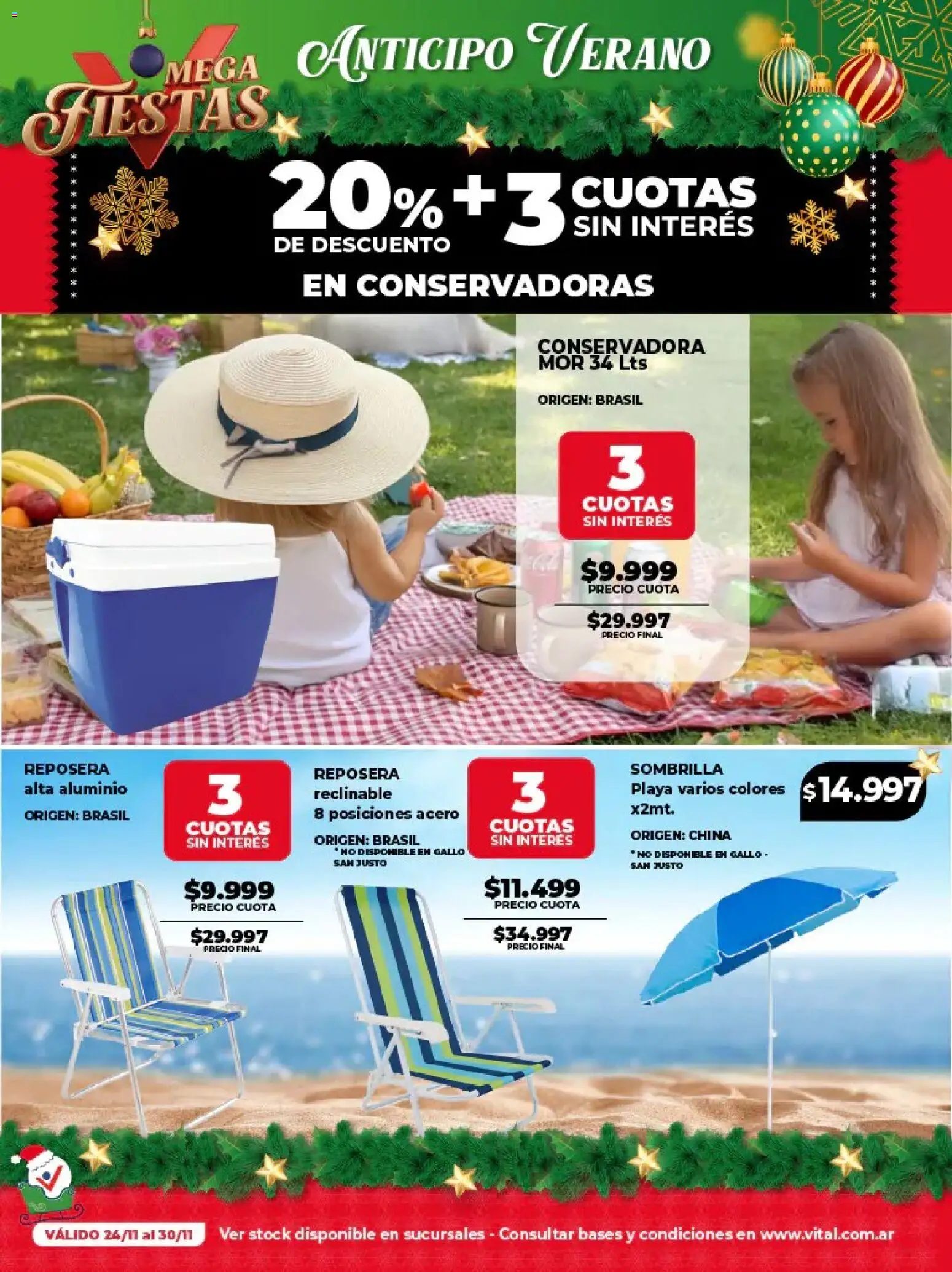 Vital - Especial Navidad │ válido desde el 24.11.2025 | Página: 8 | Productos: Conservadora, Reposera, Sombrilla