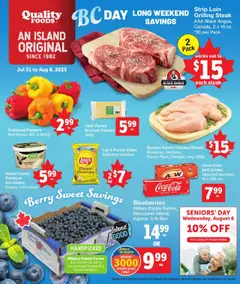 Preview of Quality Foods weekly flyer / circulaire from shop Quality Foods valid from 31.07.2025