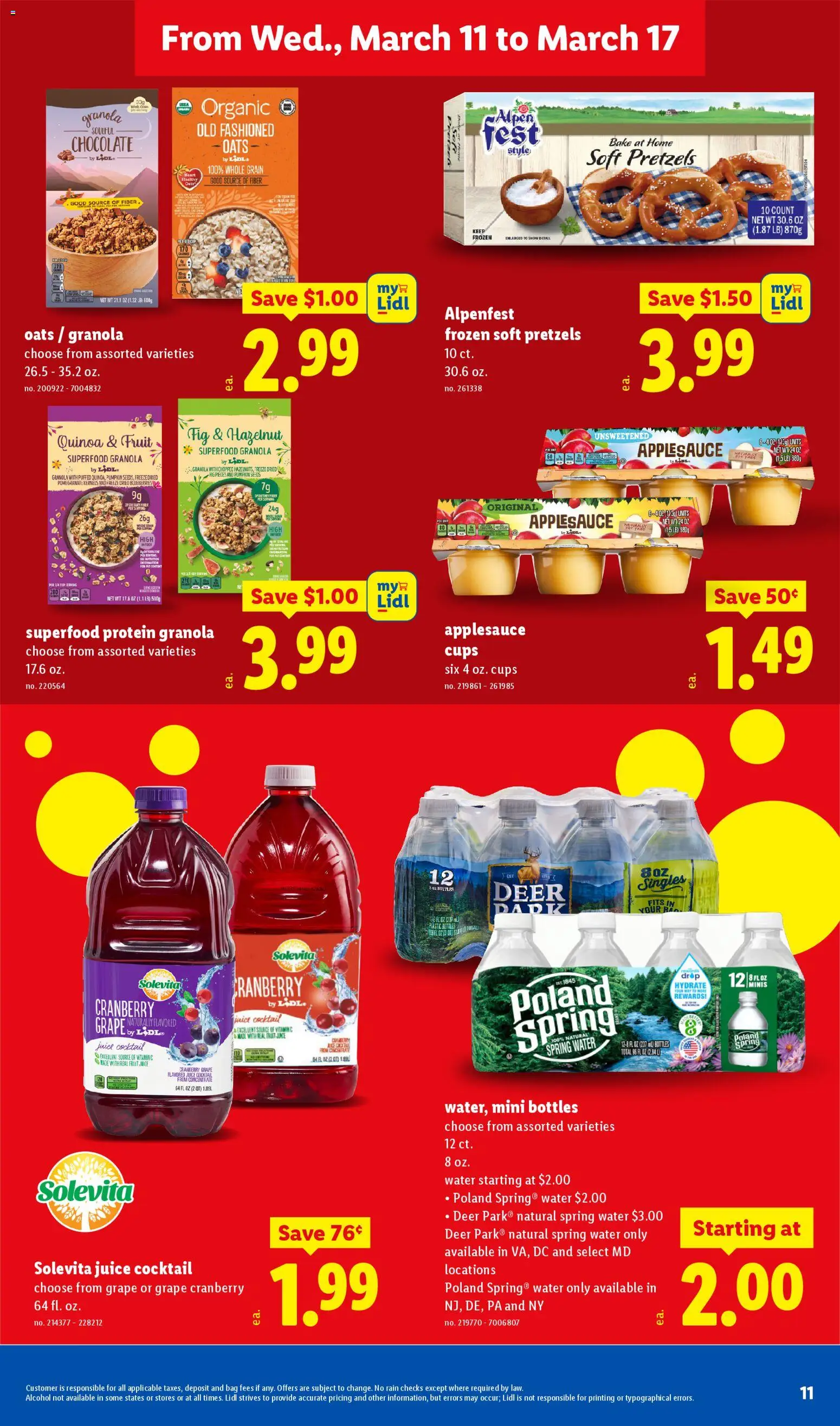 Lidl Weekly Ad - valid from 11.03.2026 | Page: 11 | Products: Wok, Juice, Water, Pumpkin