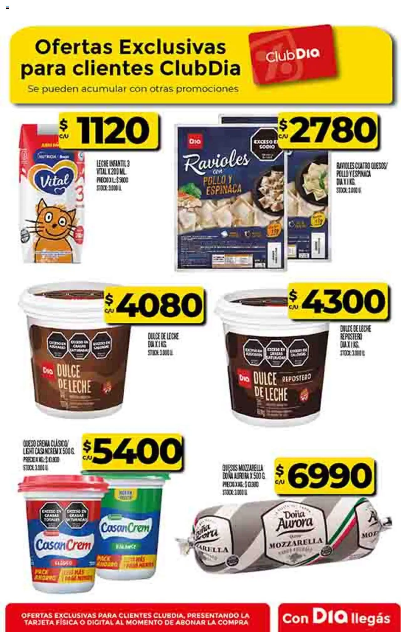 Supermercado DIA Ofertas │ válido desde el 10.09.2025 | Página: 52 | Productos: Pollo, Dulce de leche, Leche, Crema