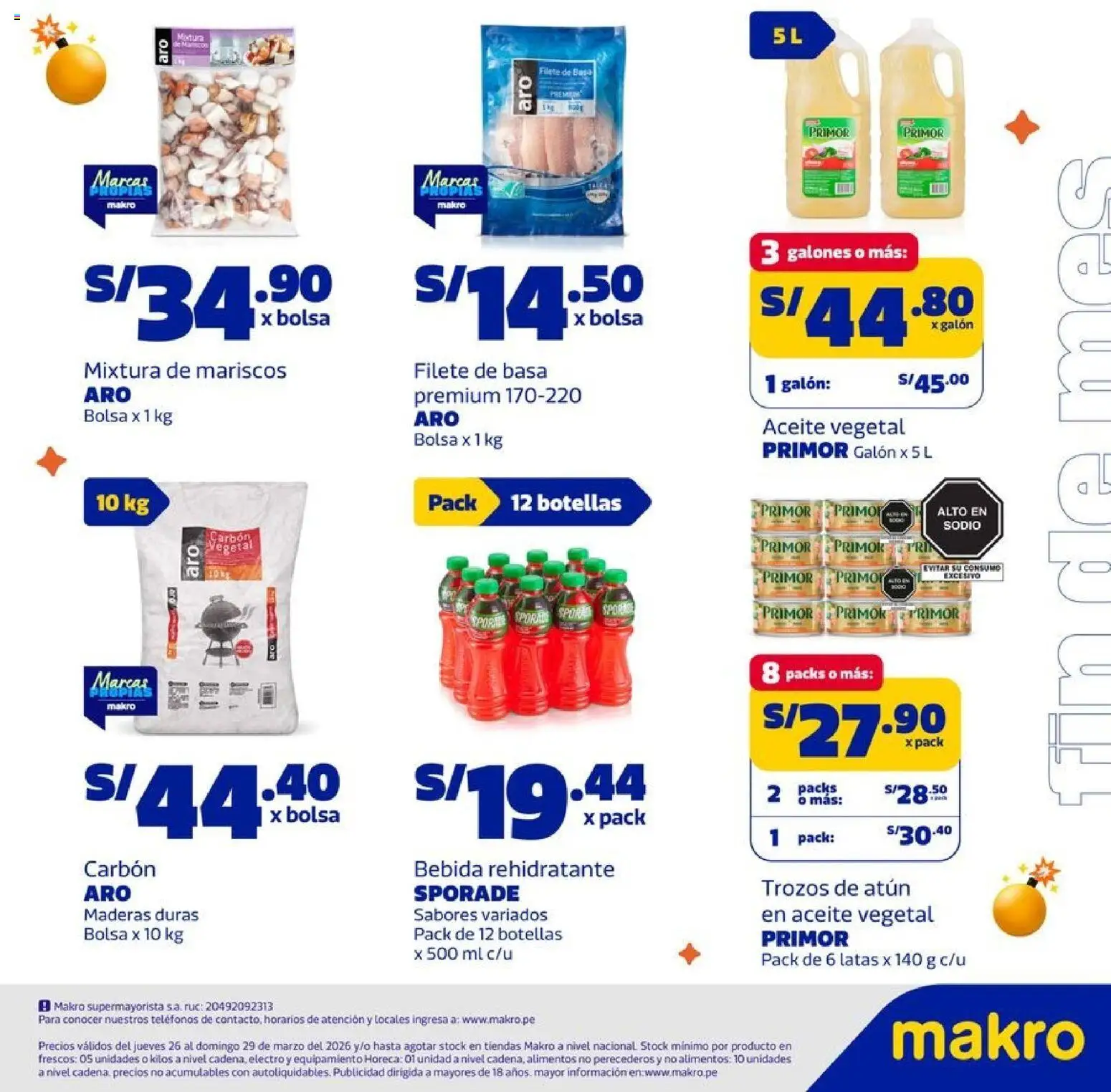 Catálogo Makro válido desde 26.03.2026 | Página: 2 | Productos: Aceite, Bolsa