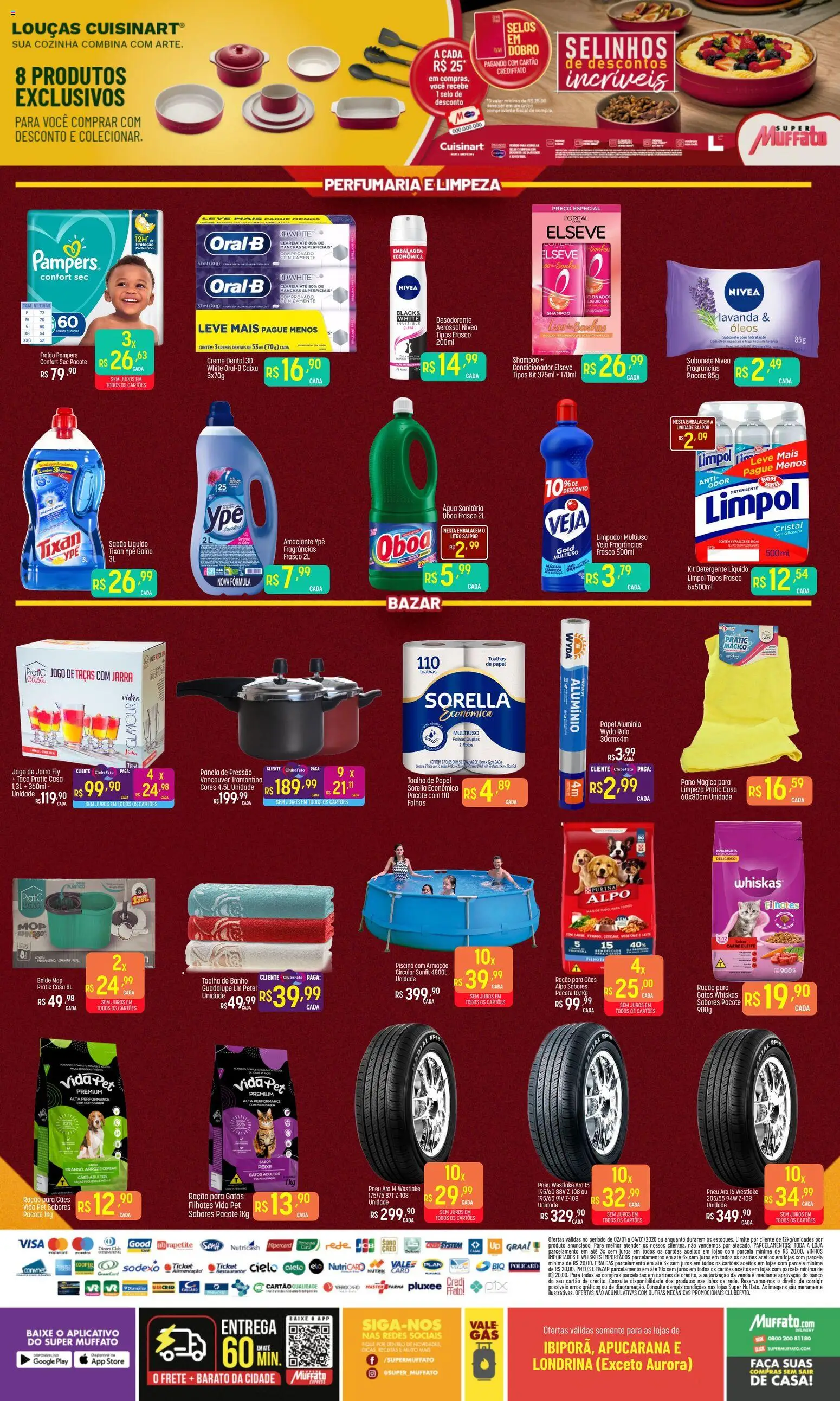 Super Muffato Folheto - válido de 02.01.2026 | Página: 4 | Produtos: Faca, Arroz, Carne, Creme
