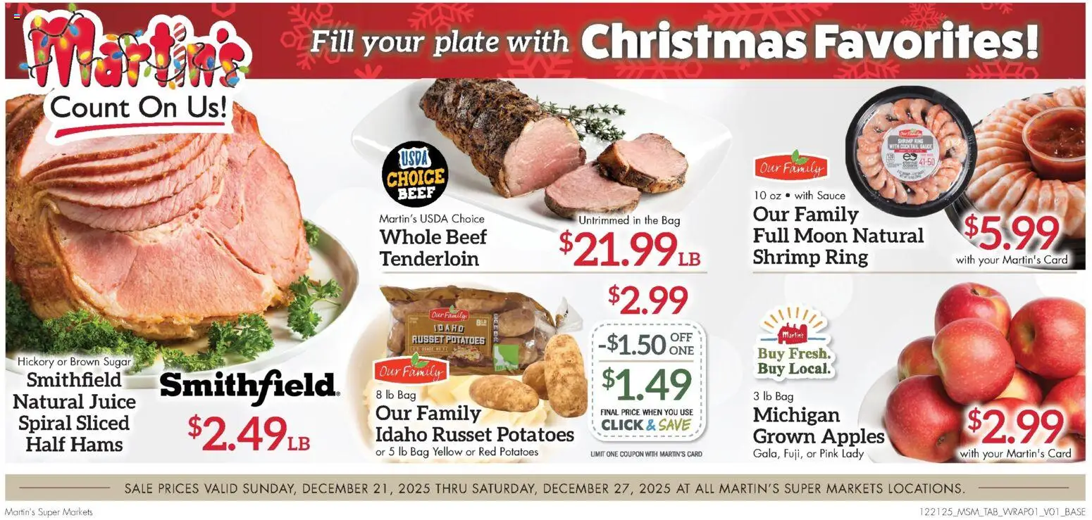 Martin’s Weekly Ad - valid from 21.12.2025 | Page: 5 | Products: Juice, Apples, Potatoes, Sugar