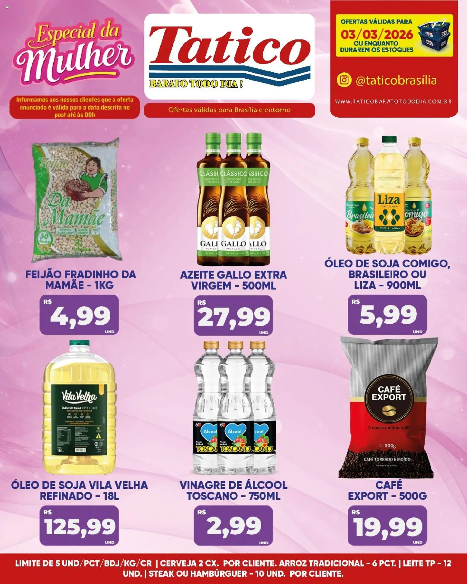 Tatico Folheto - válido de 04.03.2026 | Página: 17 | Produtos: Leite, Cerveja, Azeite, Soja